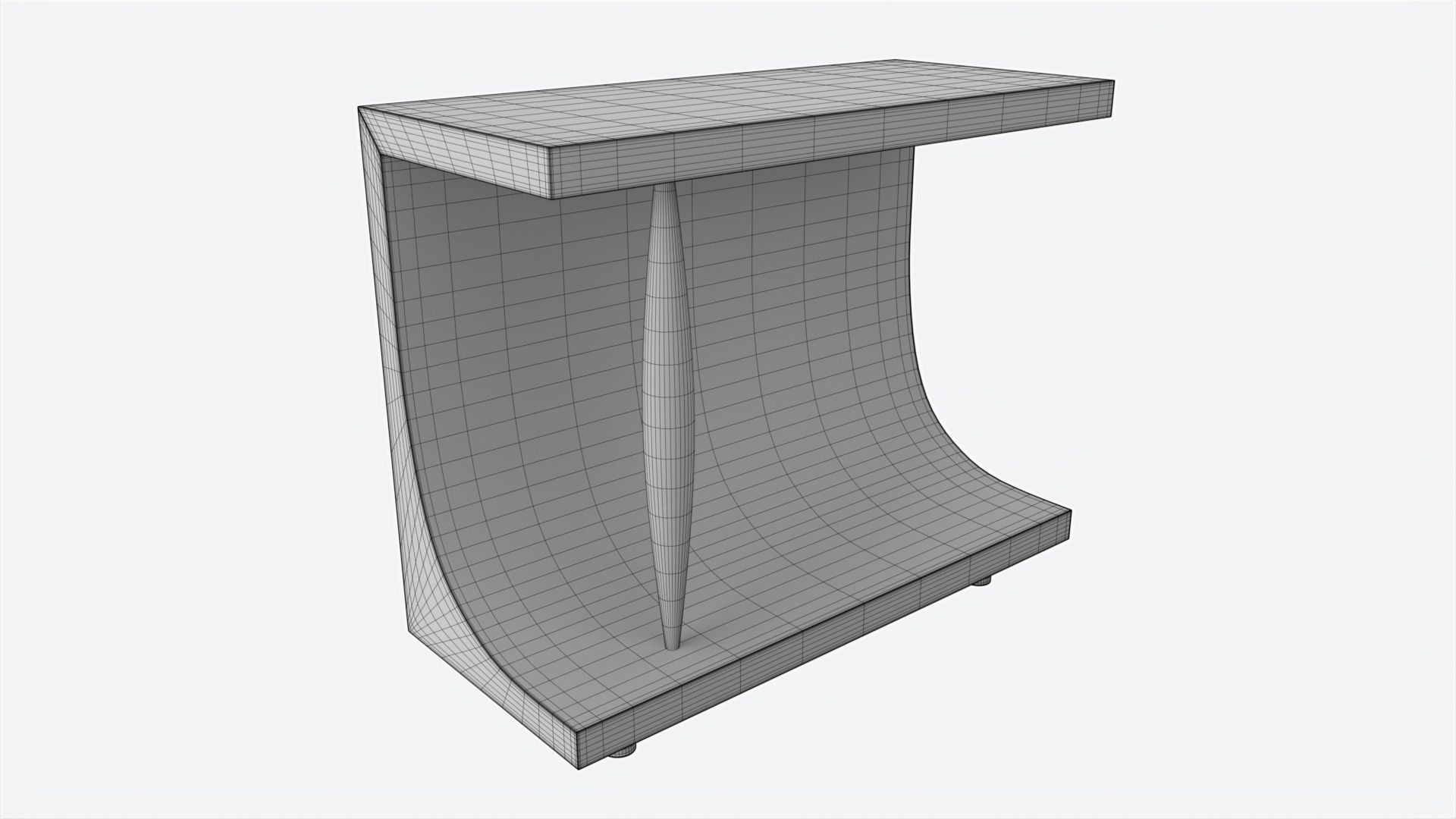 Console Baker Newel 3D model_6