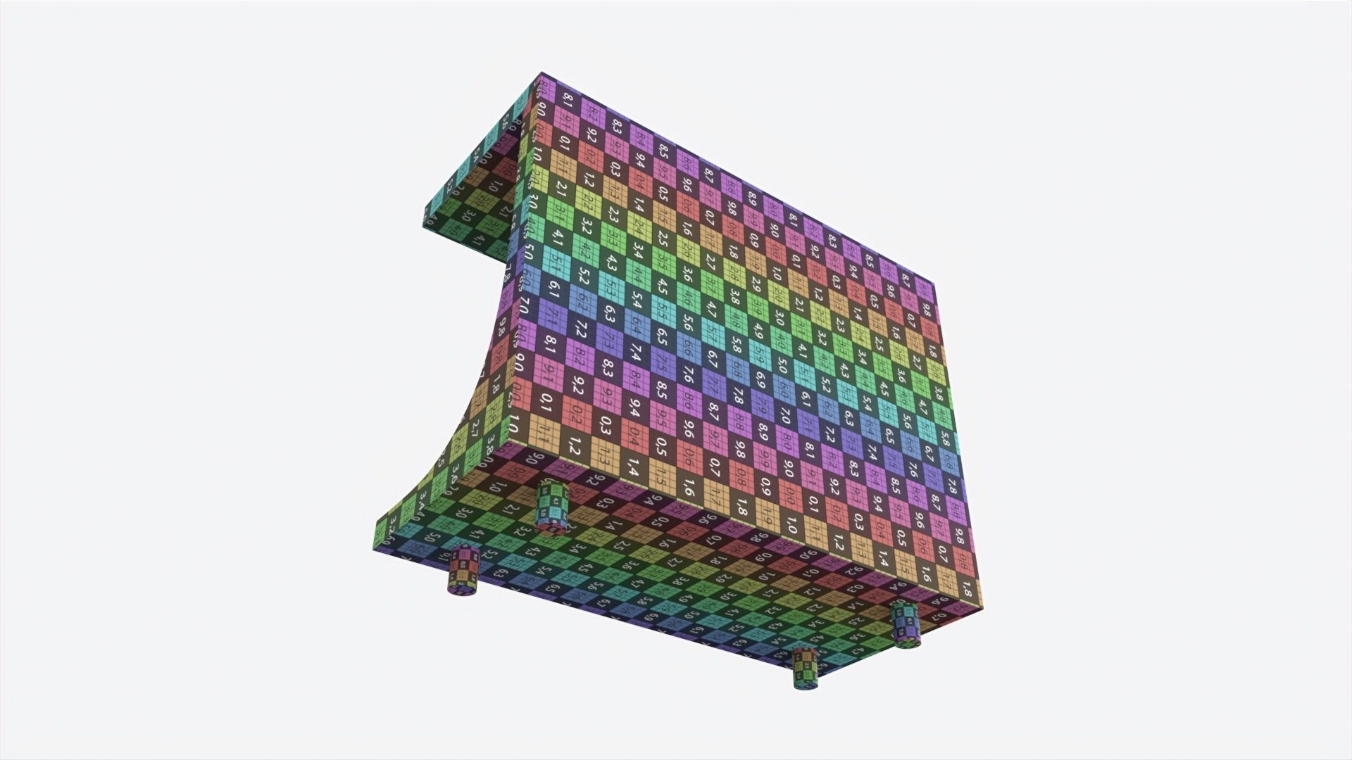 Console Baker Newel 3D model_9