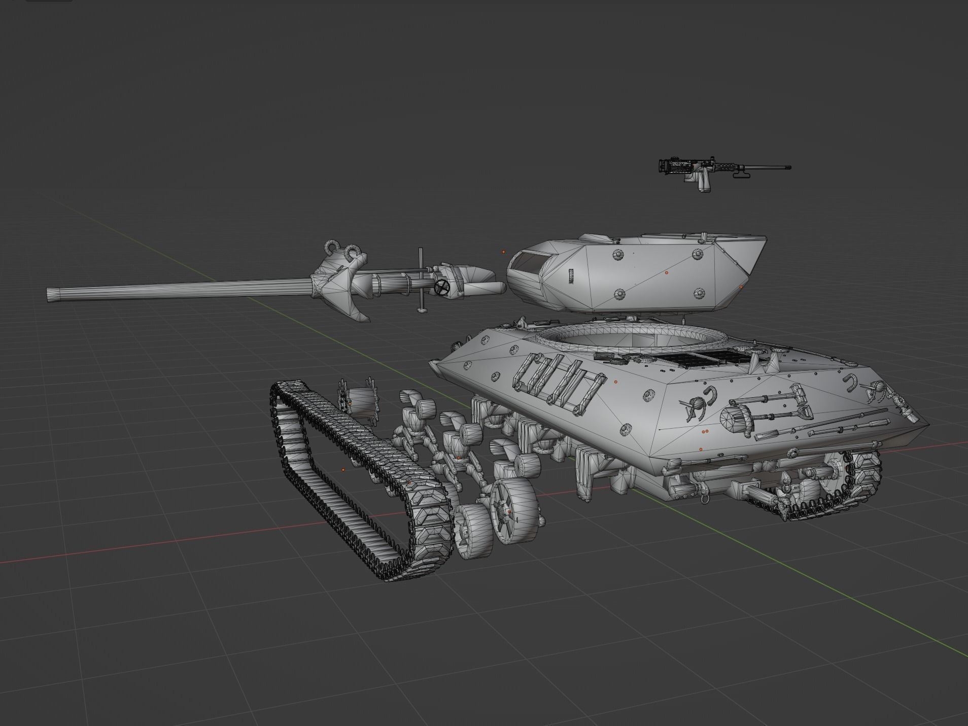 M10 Wolverine Low-poly 3D model_11