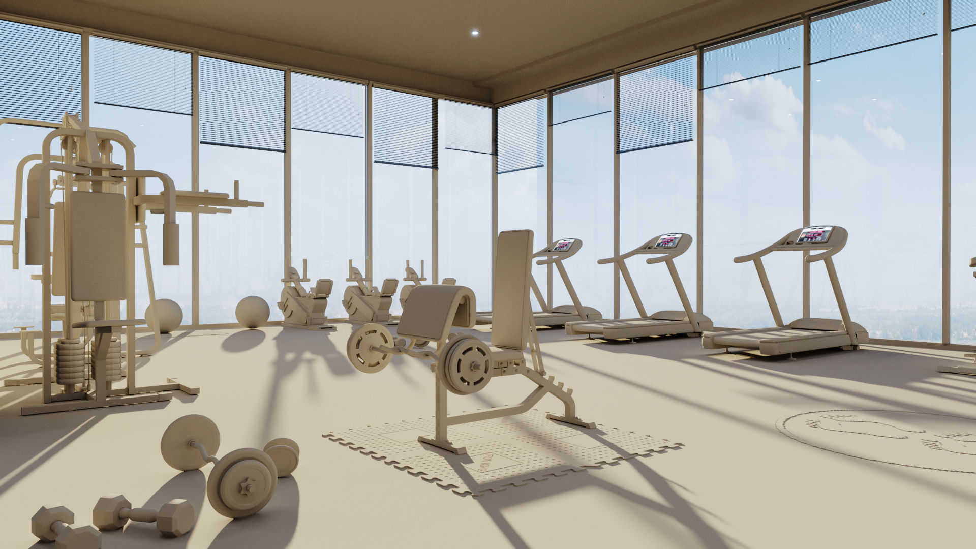 Fitness studio 3d model 3D model_5