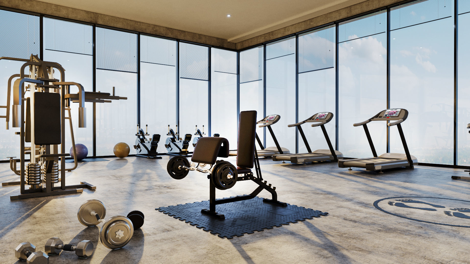 Fitness studio 3d model 3D model_1