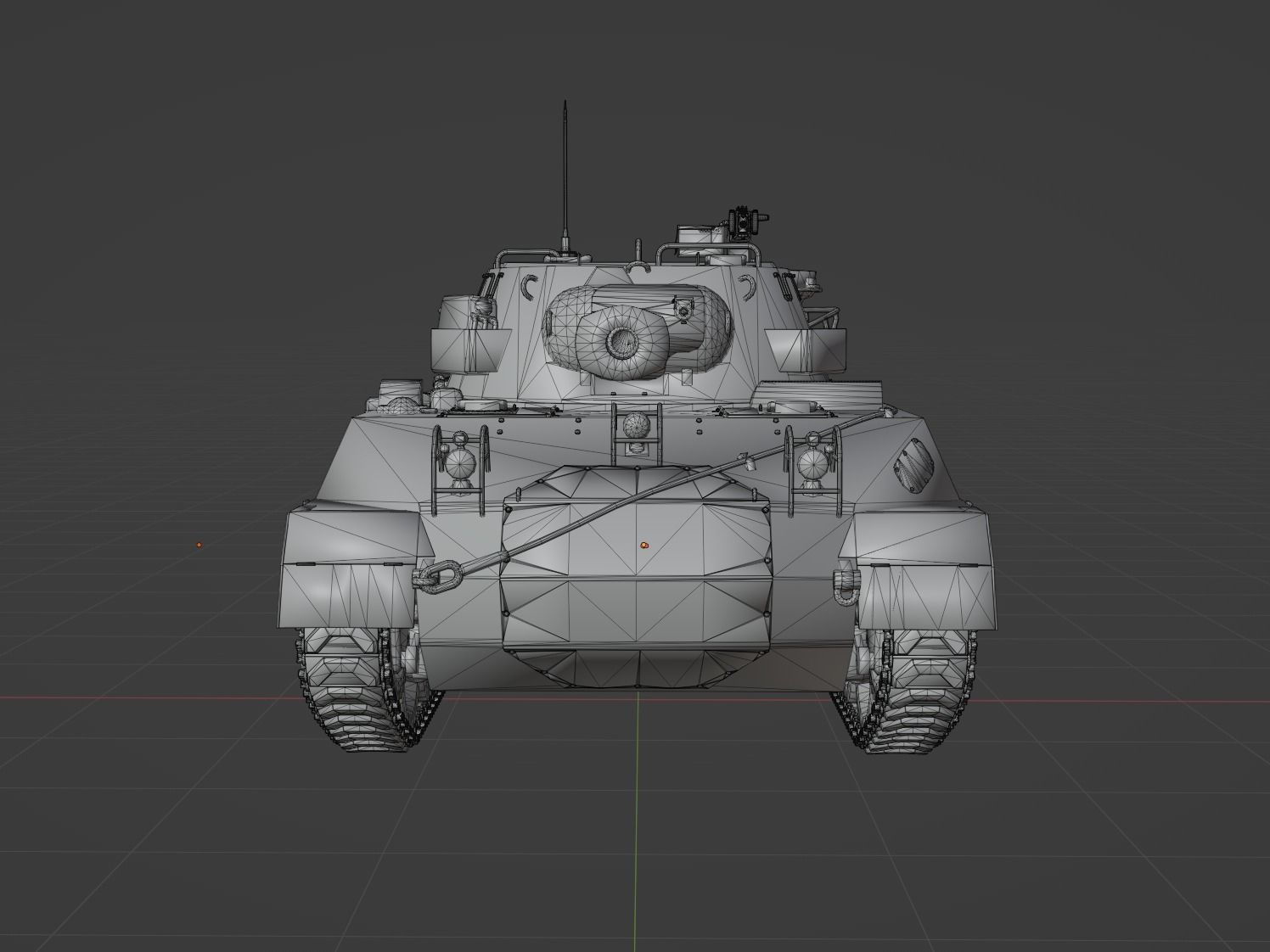 M18 Hellcat Low-poly 3D model_7