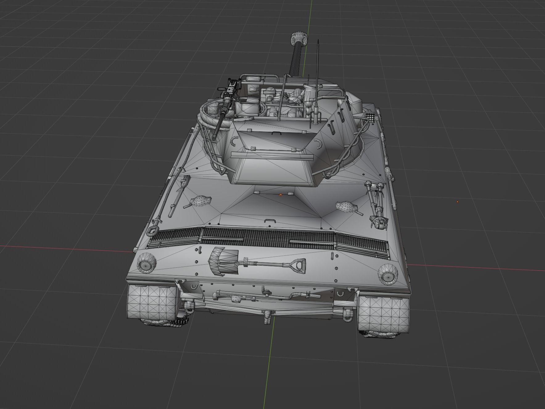 M18 Hellcat Low-poly 3D model_3