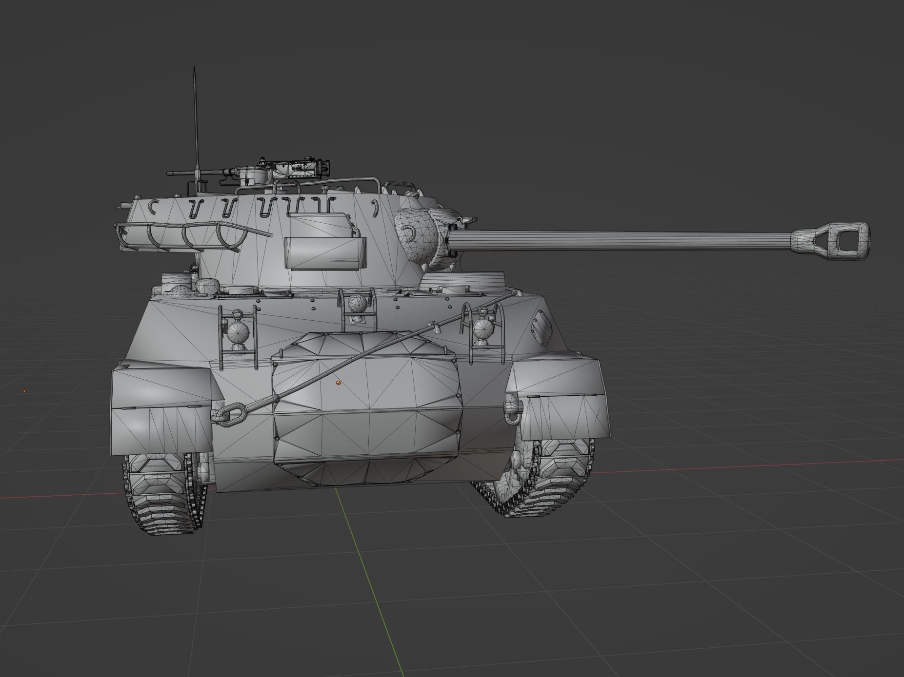 M18 Hellcat Low-poly 3D model_10