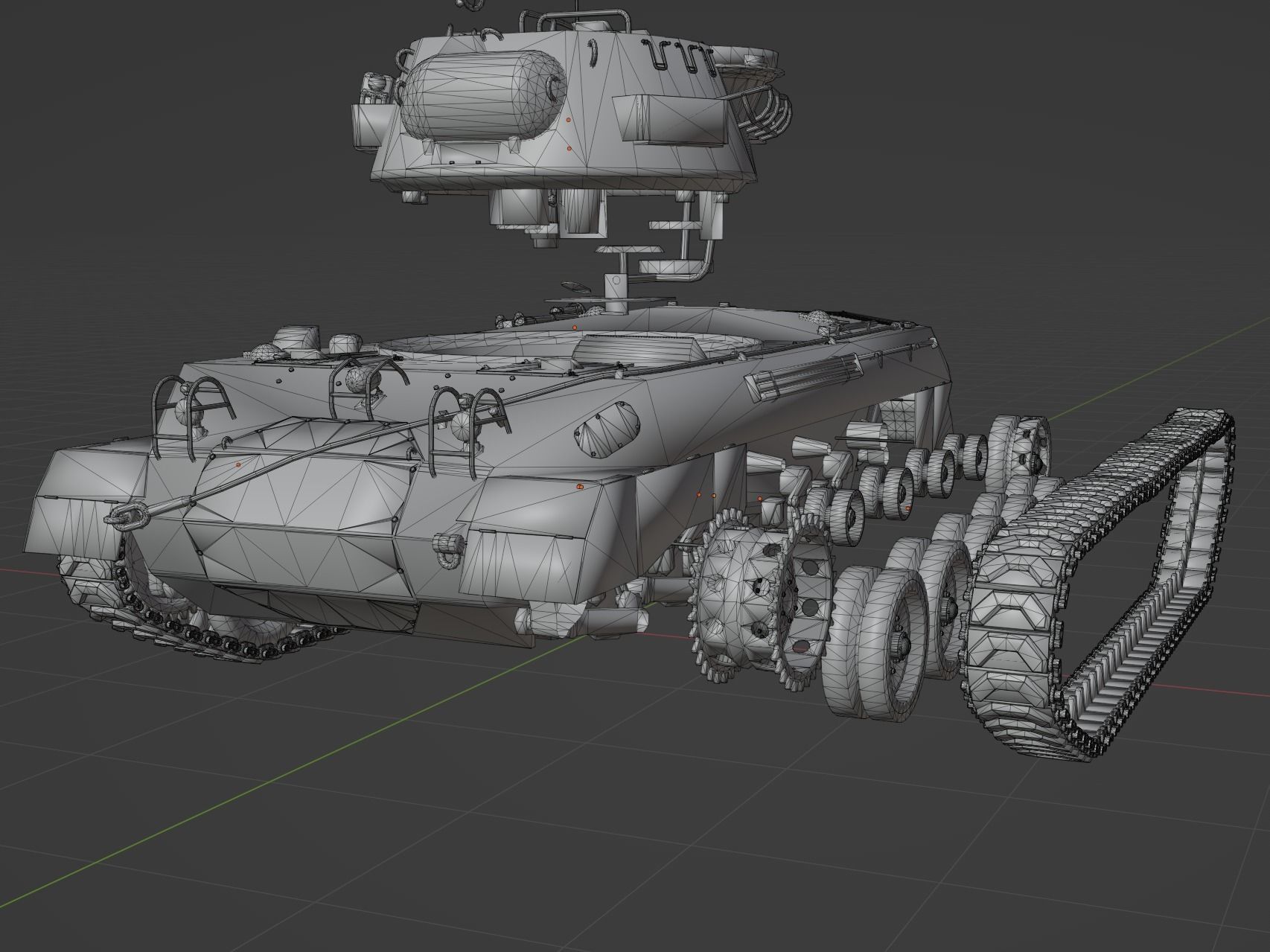 M18 Hellcat Low-poly 3D model_9