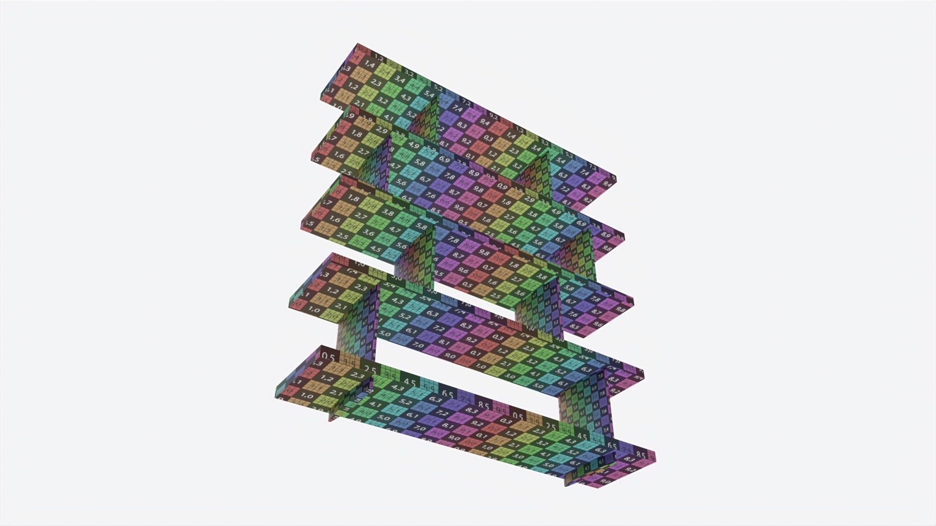 Etagere Baker Array 3D model_9