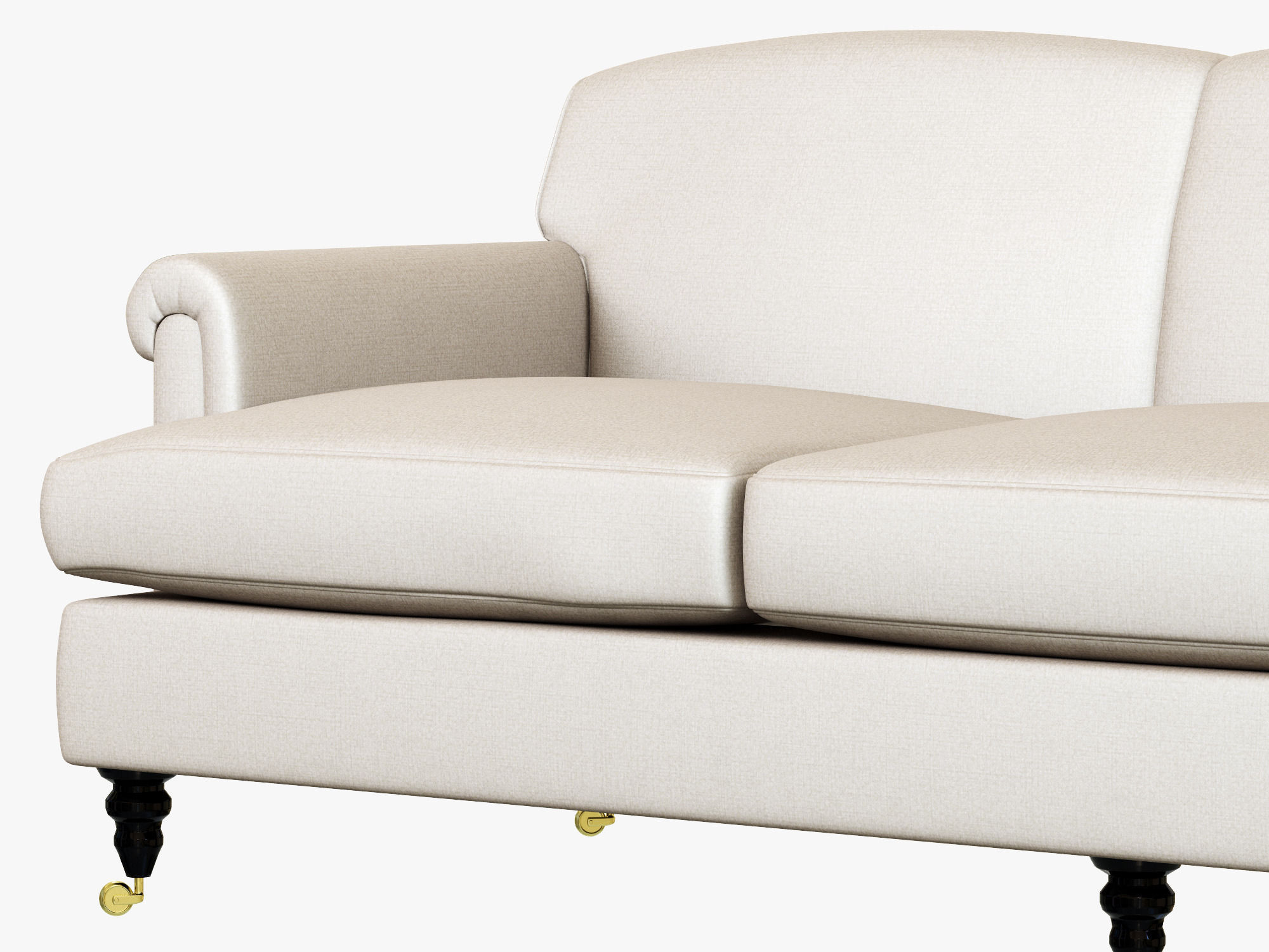 George Smith Short Scroll Arm Signature Sofa 3D model_5