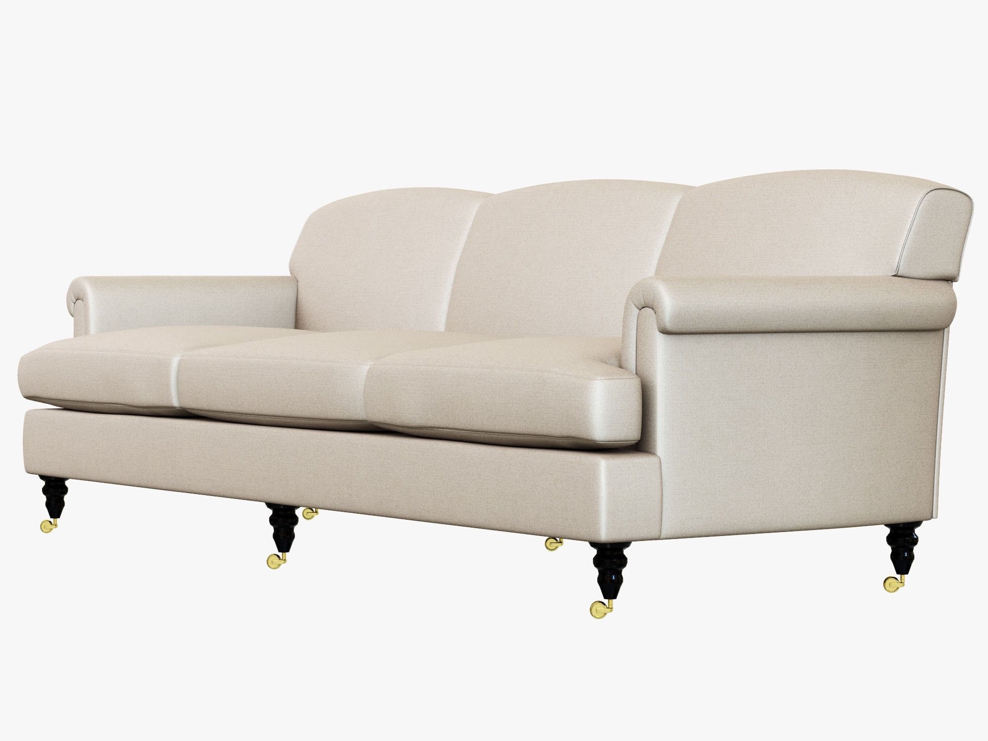 George Smith Short Scroll Arm Signature Sofa 3D model_3
