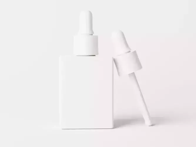 Square Dropper Bottle 3D Model