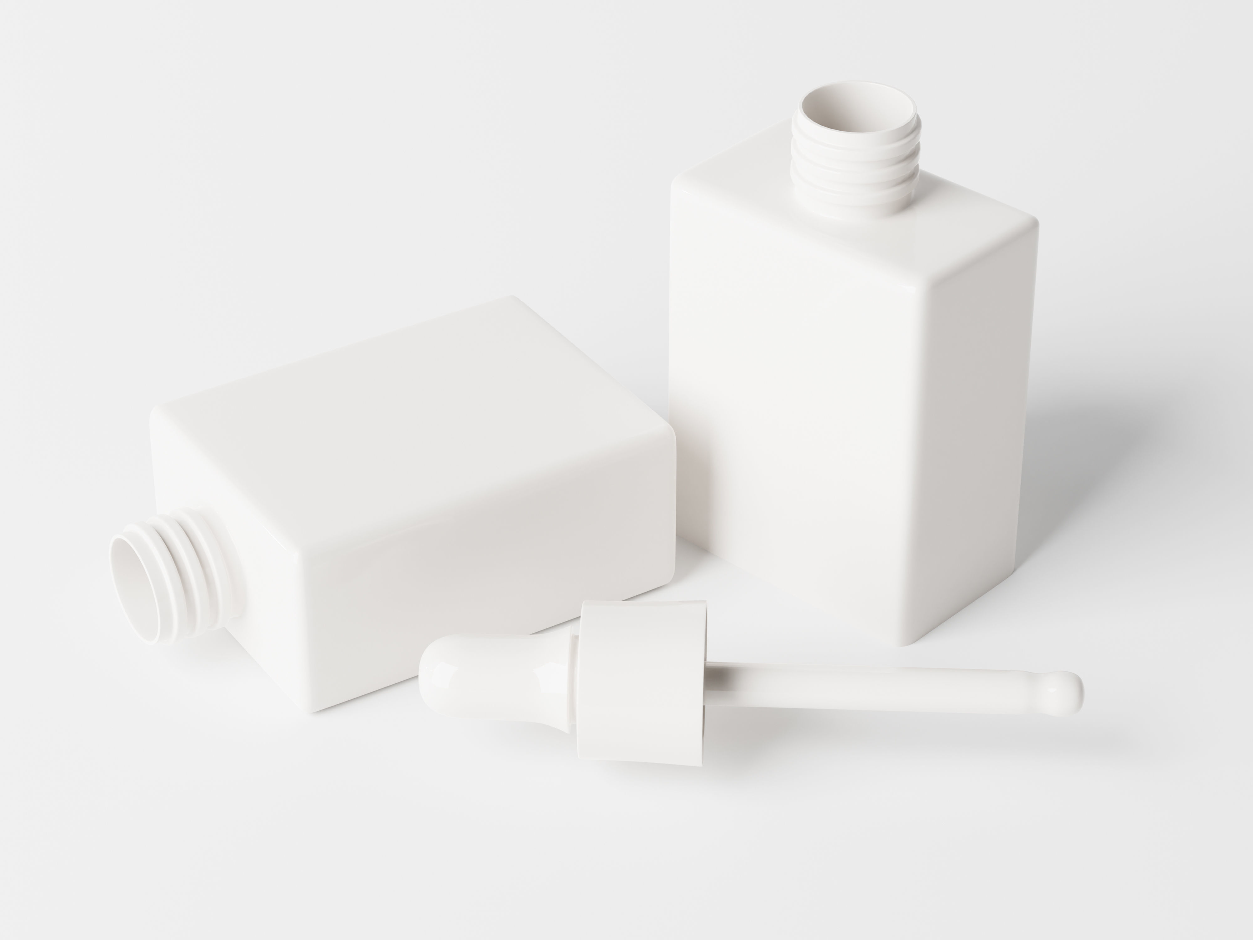 Square Dropper Bottle 3D Model 3D model_4