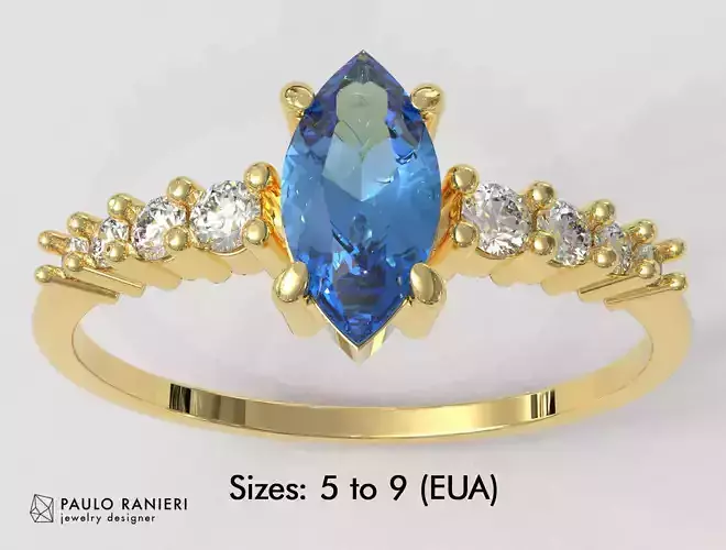 Marquise Gemstone Classic Ring