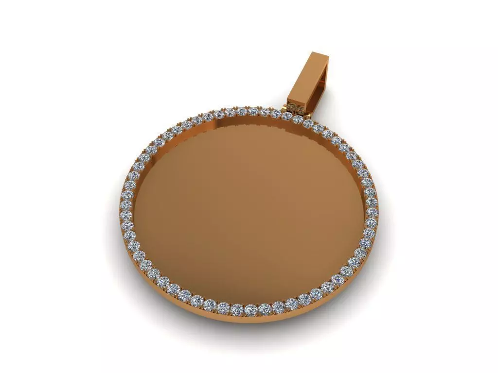 2AND A HALF INCHES PICTURE MEMORIAL PENDANT READY TO PRINT 3D print model