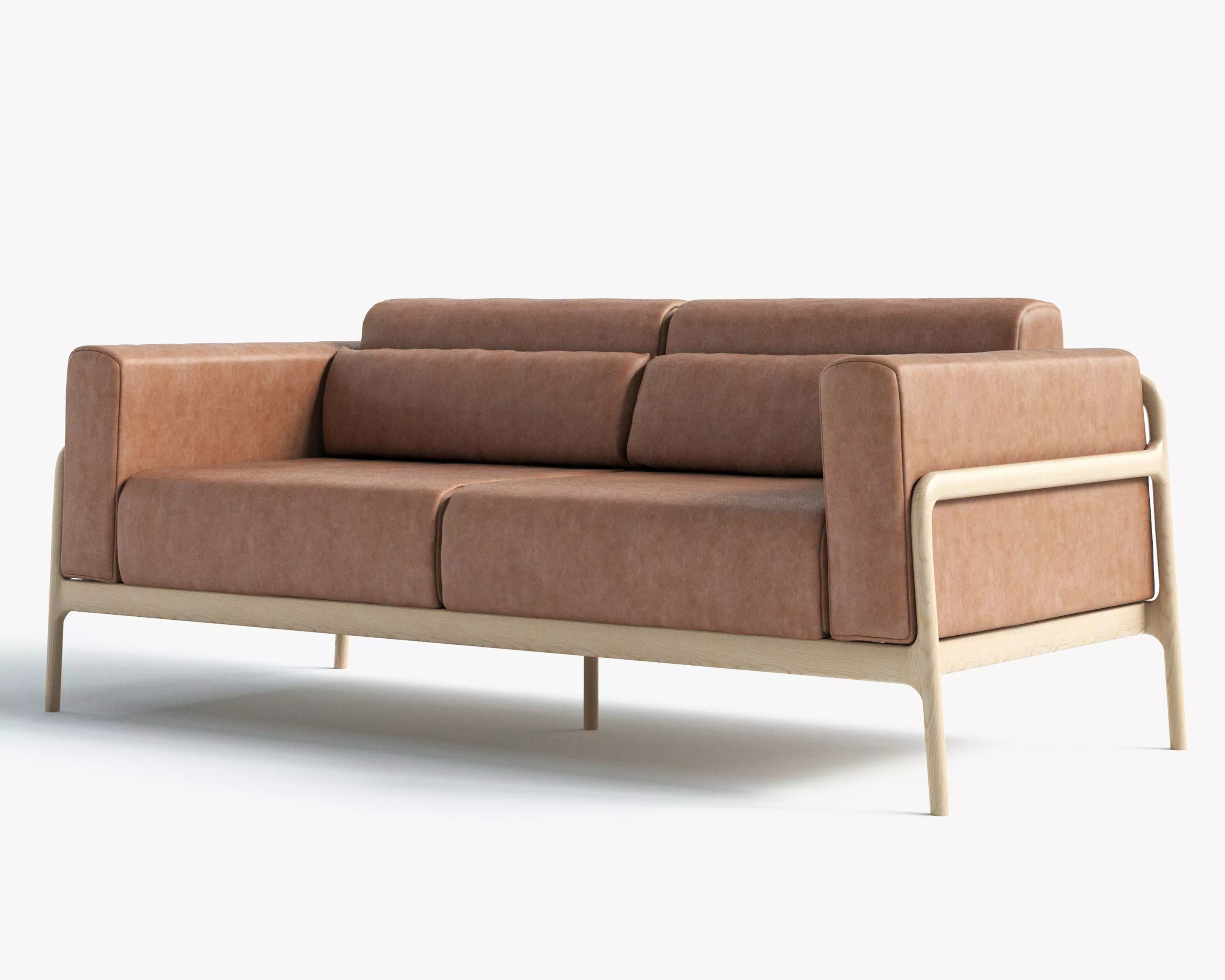 Leather Sofa 3D model_0