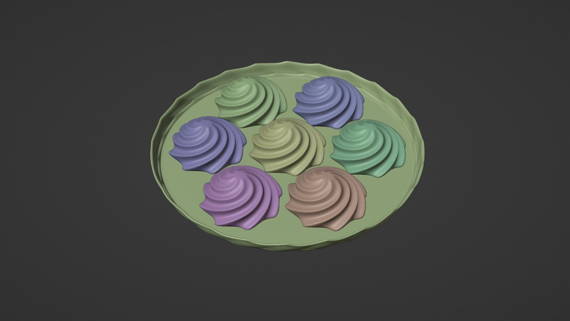 Meringues on a tray 3D model_13