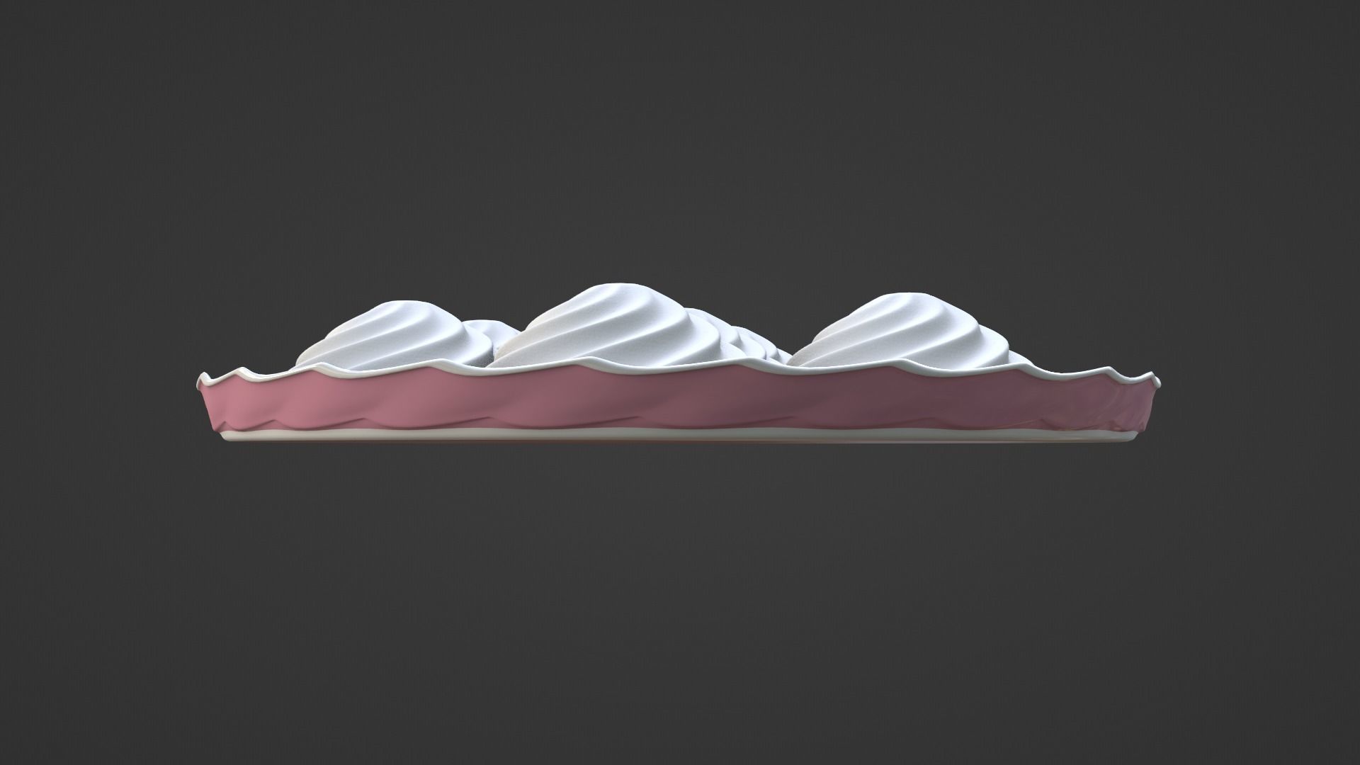 Meringues on a tray 3D model_8