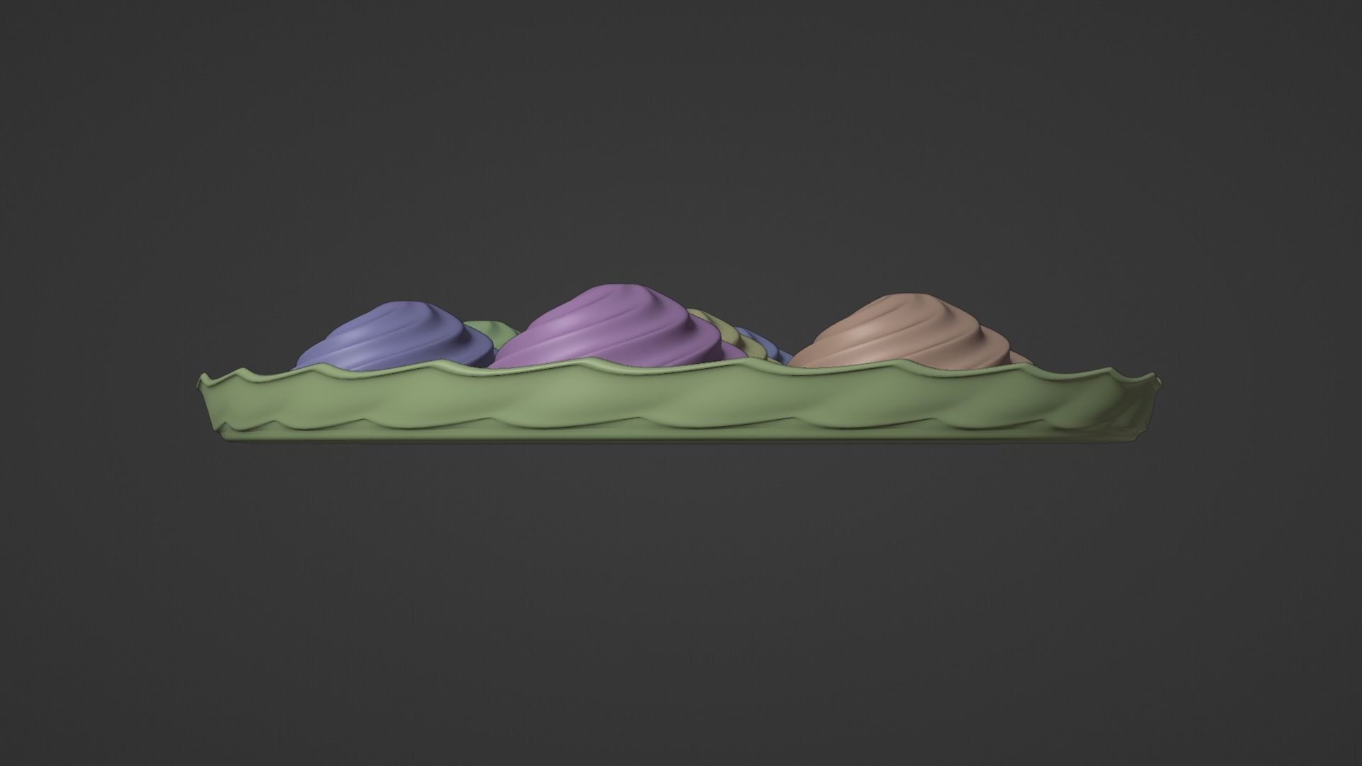 Meringues on a tray 3D model_7