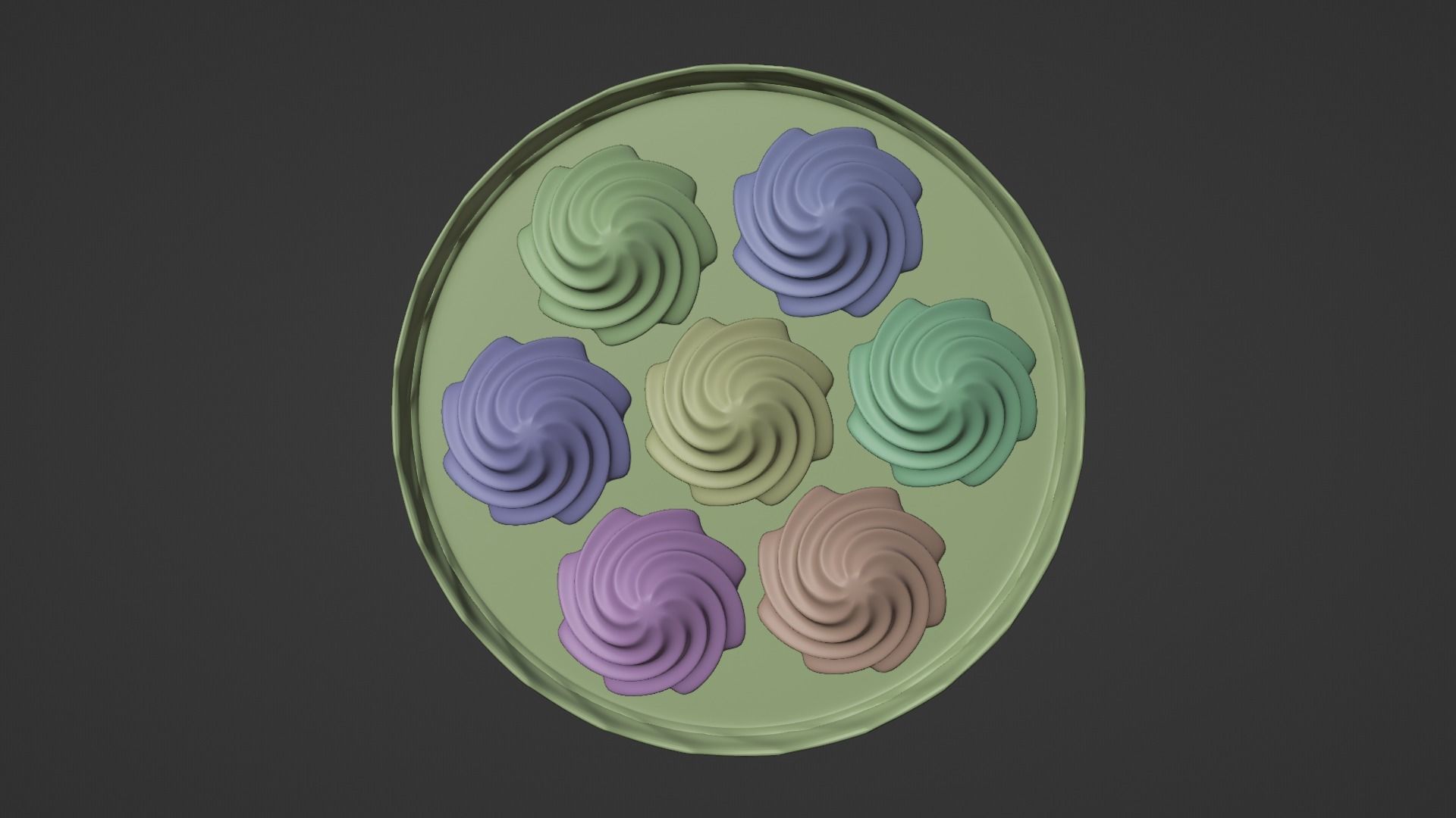 Meringues on a tray 3D model_10