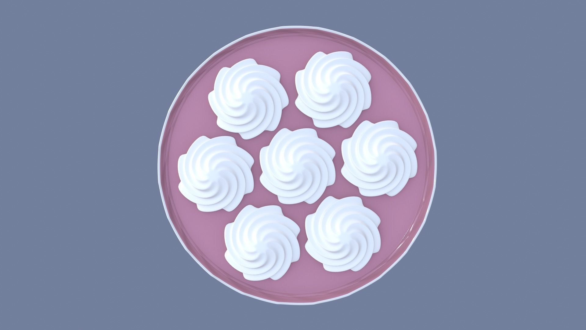 Meringues on a tray 3D model_12