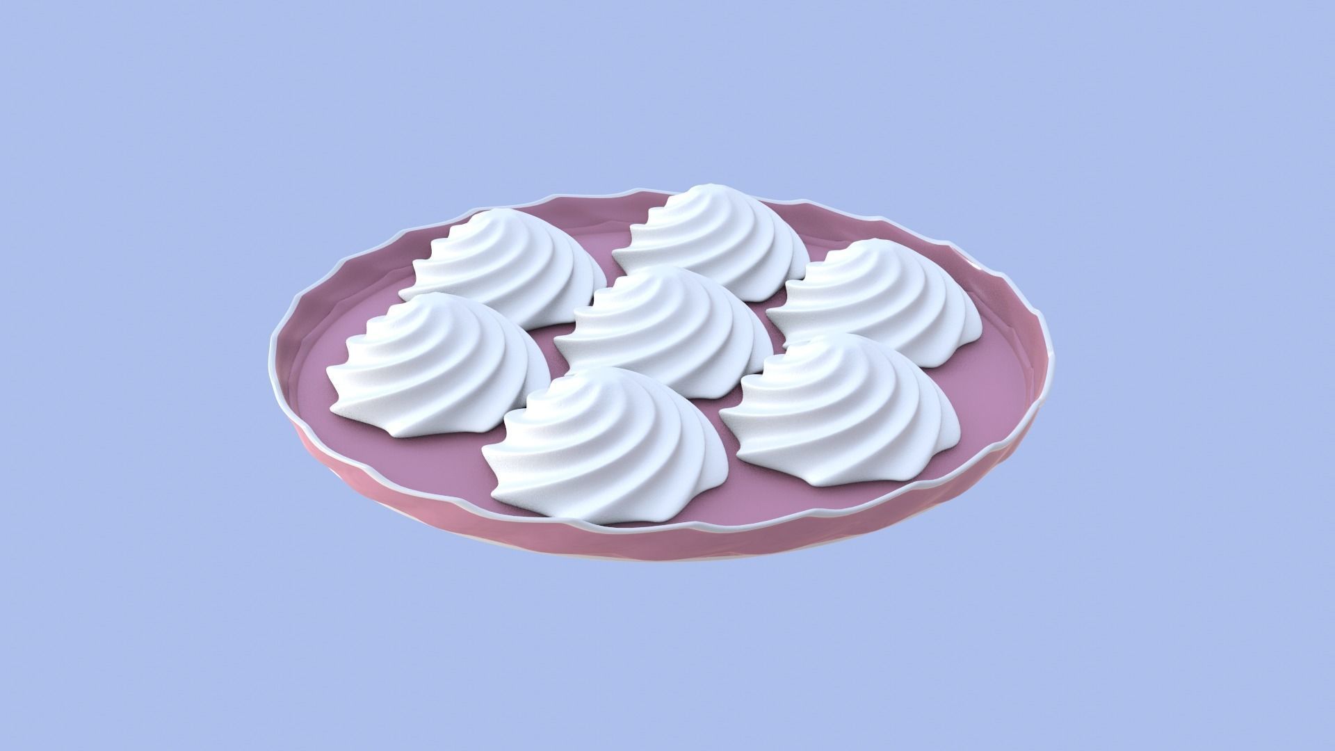 Meringues on a tray 3D model_6