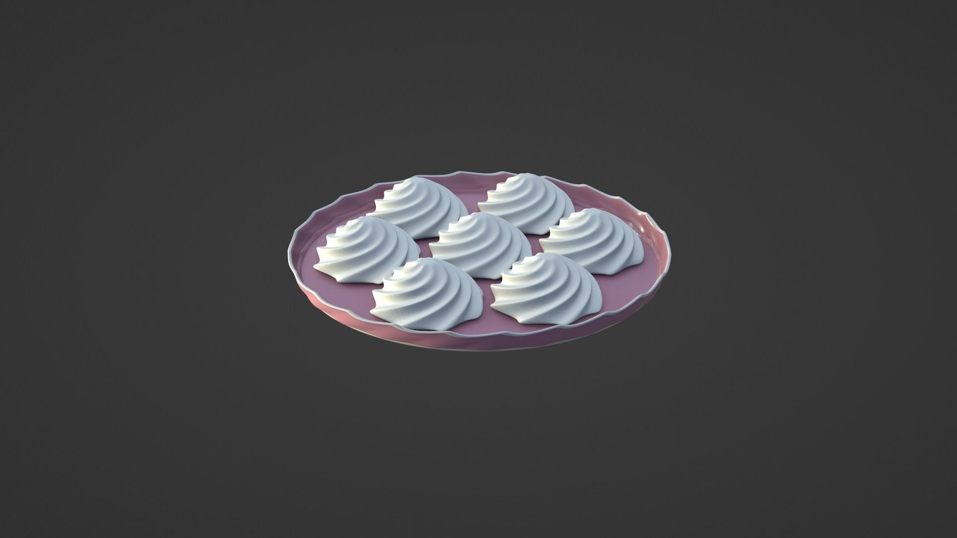 Meringues on a tray 3D model_30