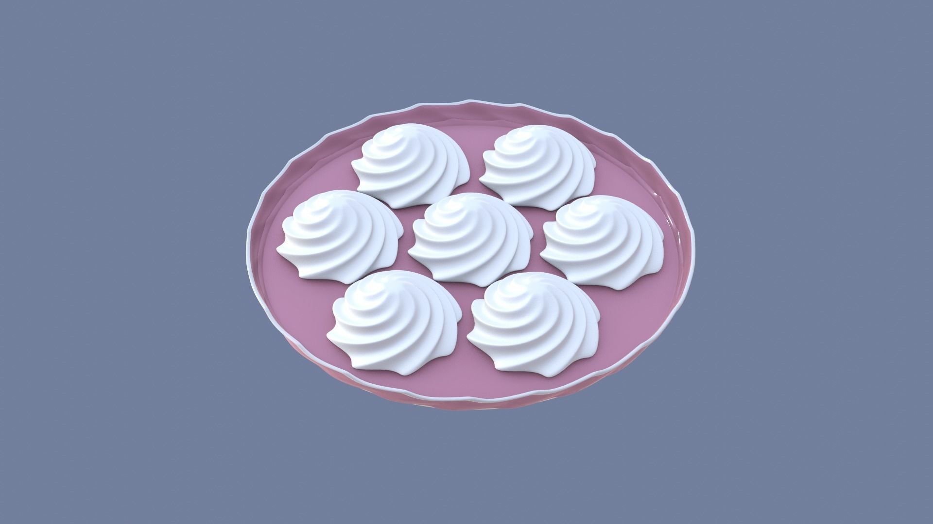 Meringues on a tray 3D model_15
