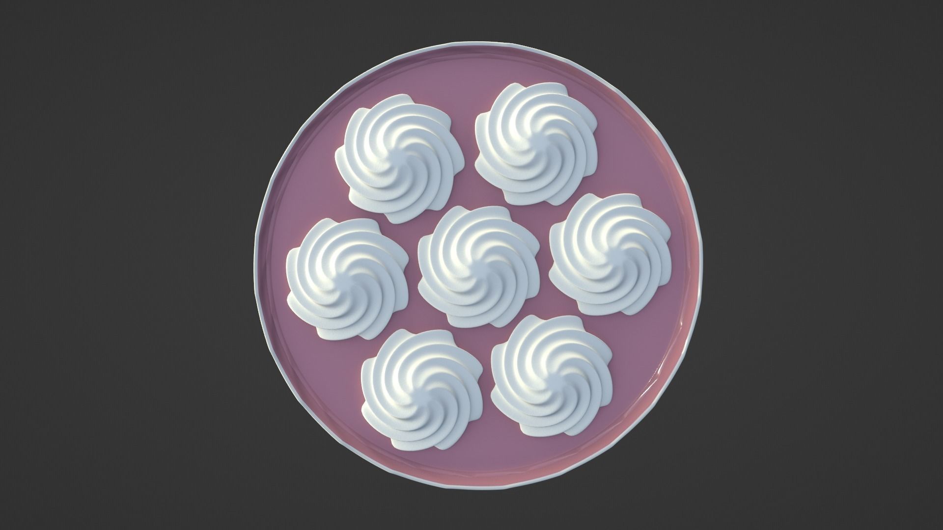 Meringues on a tray 3D model_11