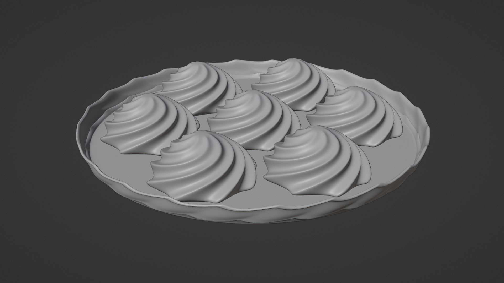 Meringues on a tray 3D model_28