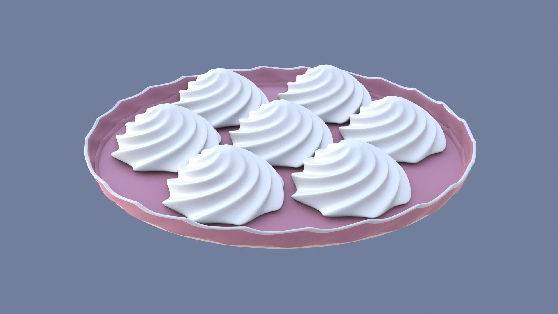 Meringues on a tray 3D model_31