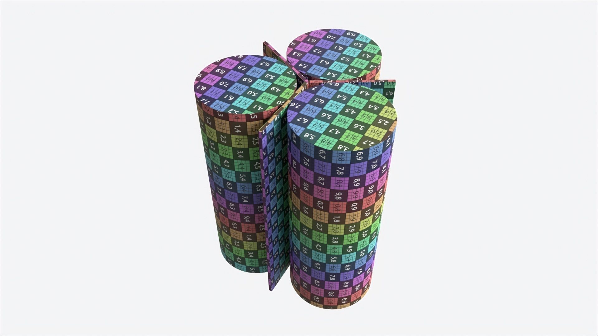 Side Table Baker Cylinder 3D model_8