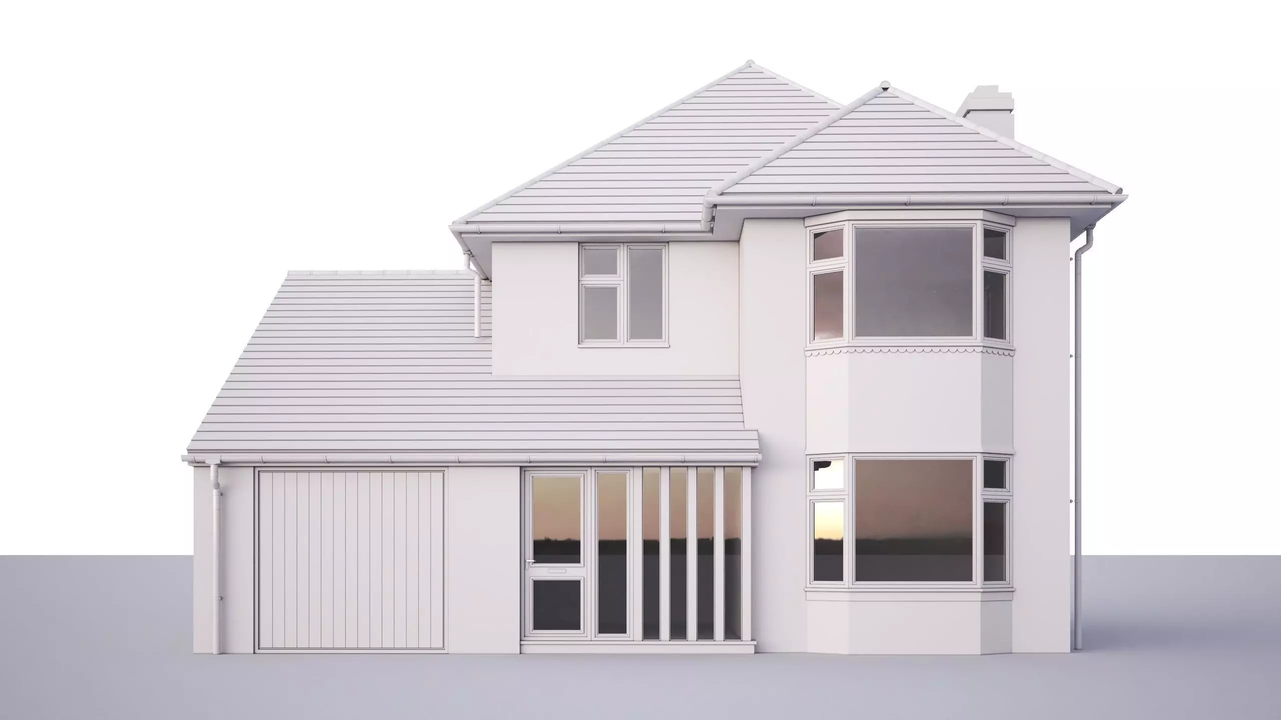 British House Queens Edith Way 2 3D model_0