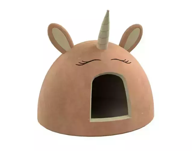 Unicorn Meow Hut Cat Hut Cat Tent Cozy Brown