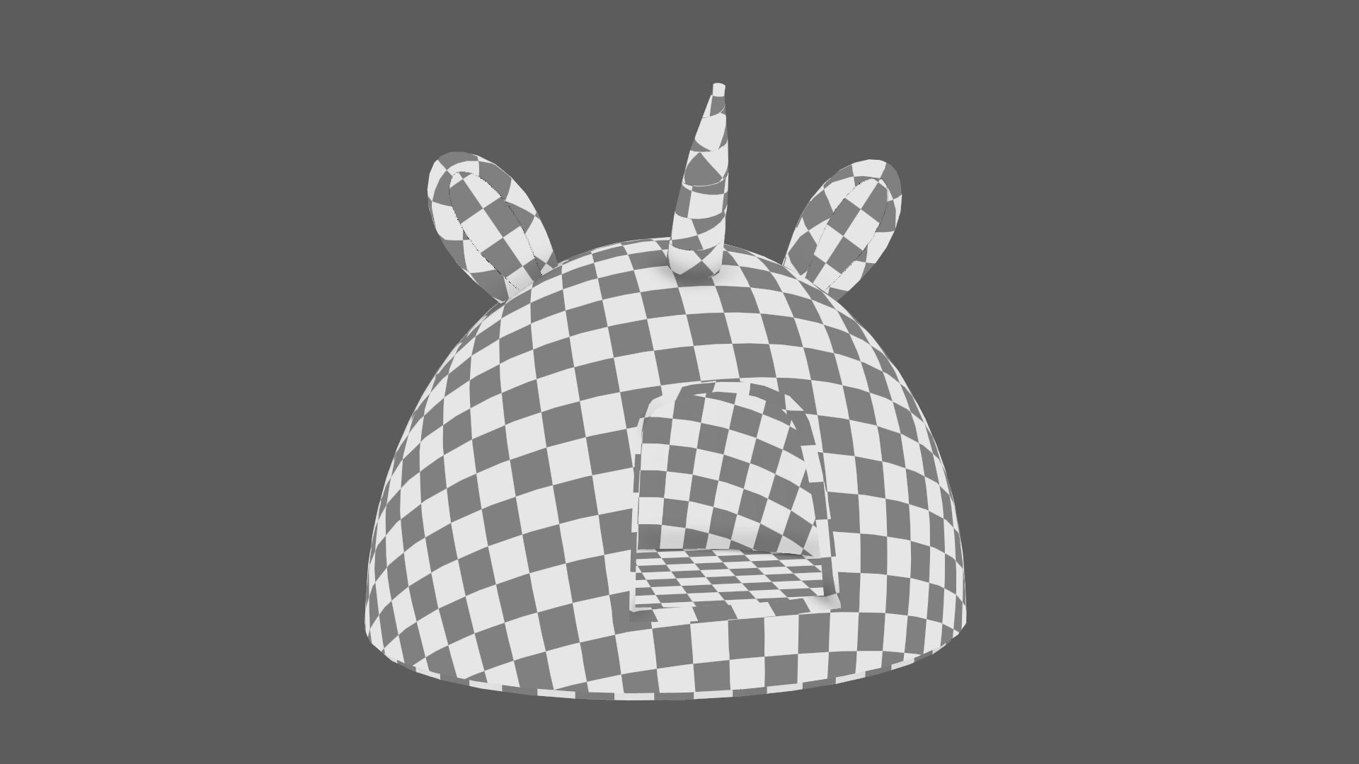 Unicorn Meow Hut Cat Hut Cat Tent Cozy Gray 3D model_17