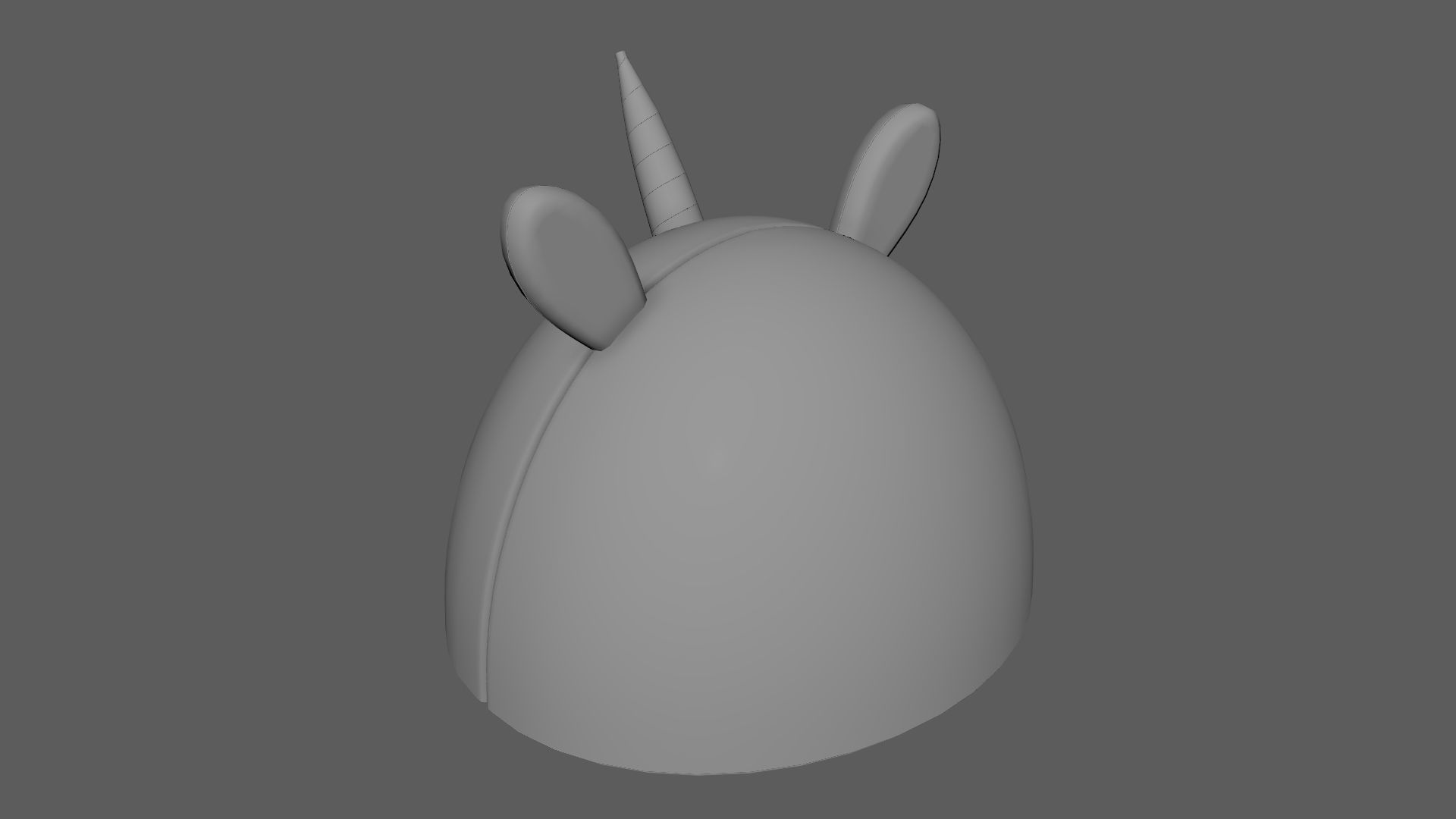 Unicorn Meow Hut Cat Hut Cat Tent Cozy Gray 3D model_7