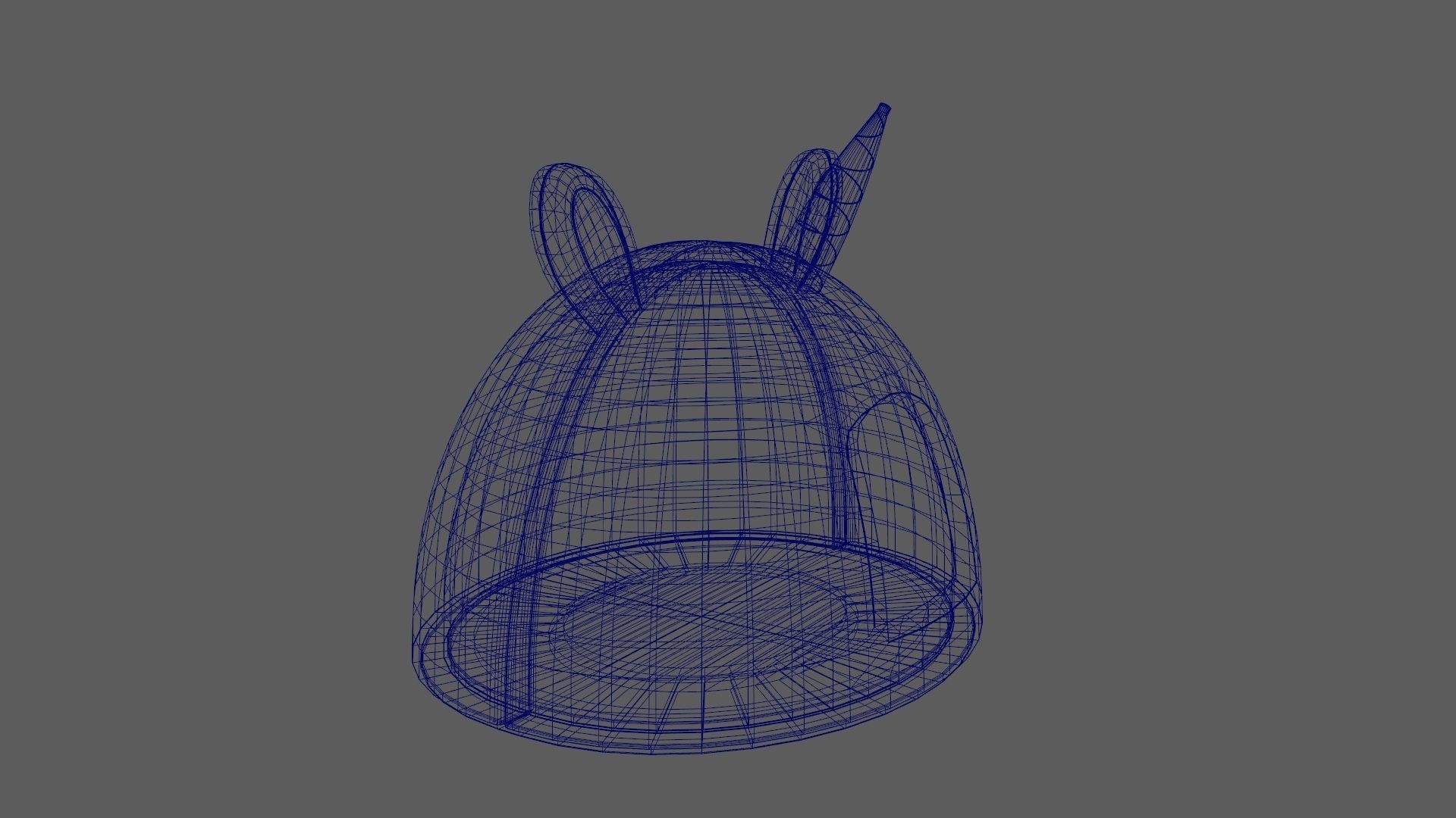 Unicorn Meow Hut Cat Hut Cat Tent Cozy Gray 3D model_16