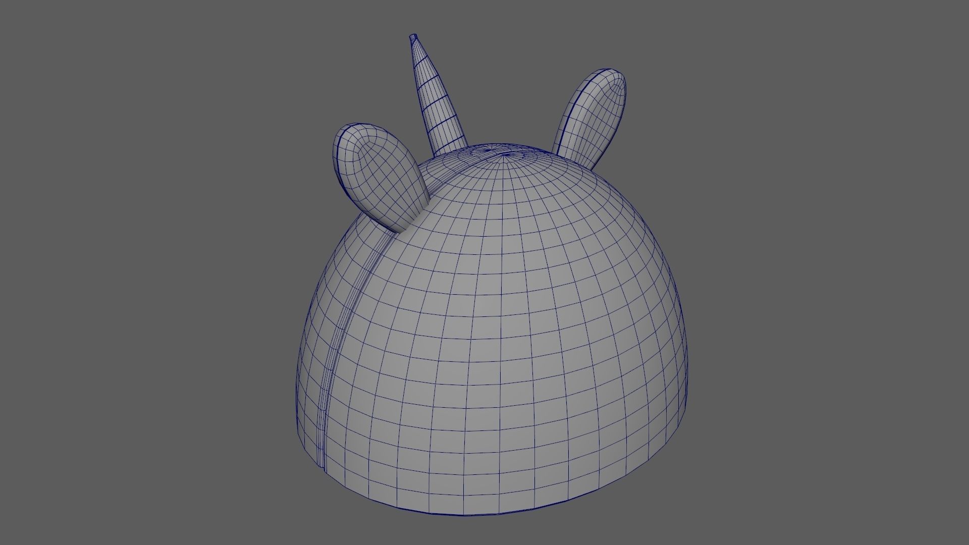 Unicorn Meow Hut Cat Hut Cat Tent Cozy Gray 3D model_11