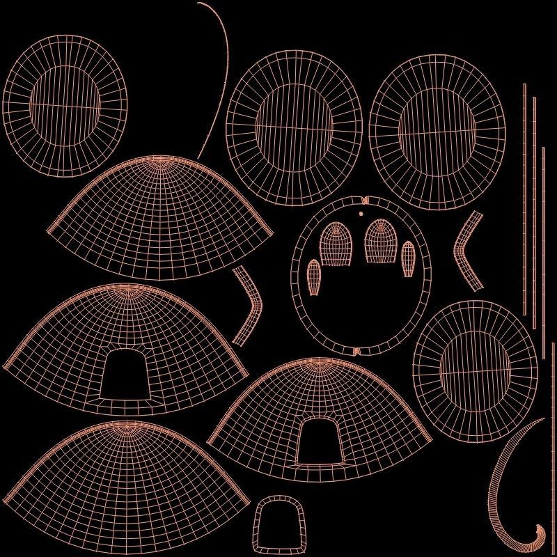 Unicorn Meow Hut Cat Hut Cat Tent Cozy Gray 3D model_21