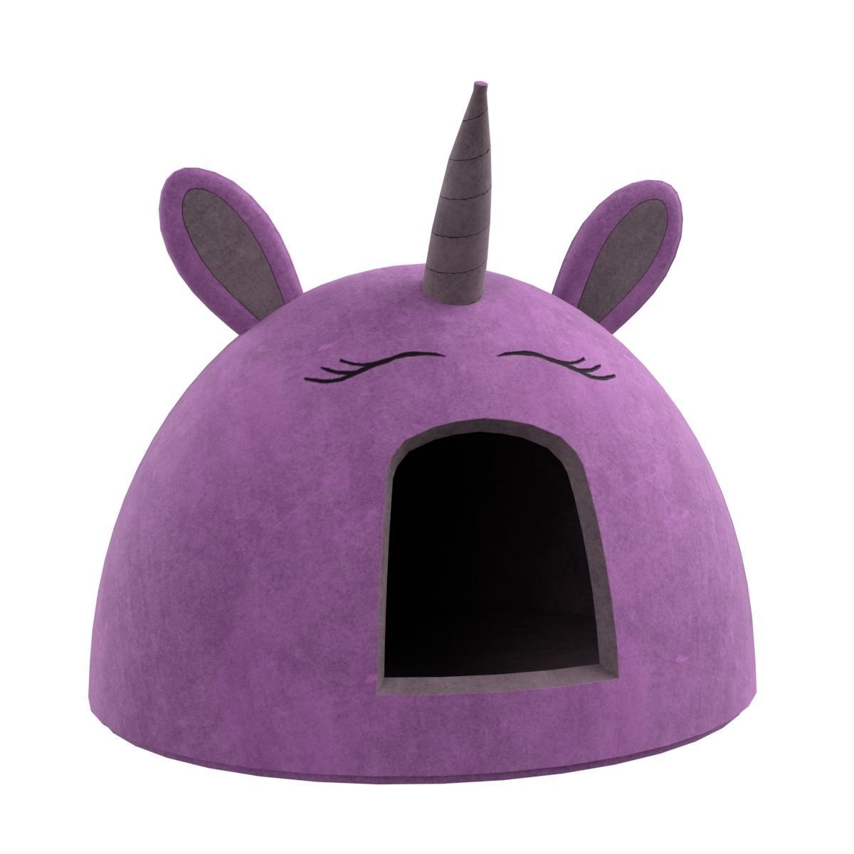 Unicorn Meow Hut Cat Hut Cat Tent Cozy Pink 3D model_22