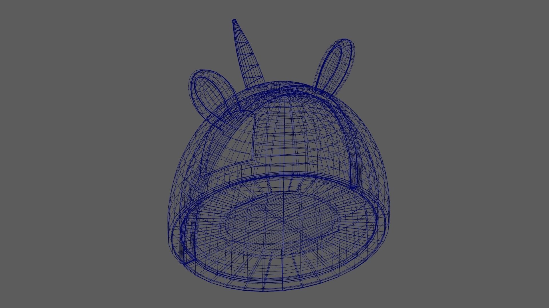 Unicorn Meow Hut Cat Hut Cat Tent Cozy Pink 3D model_15