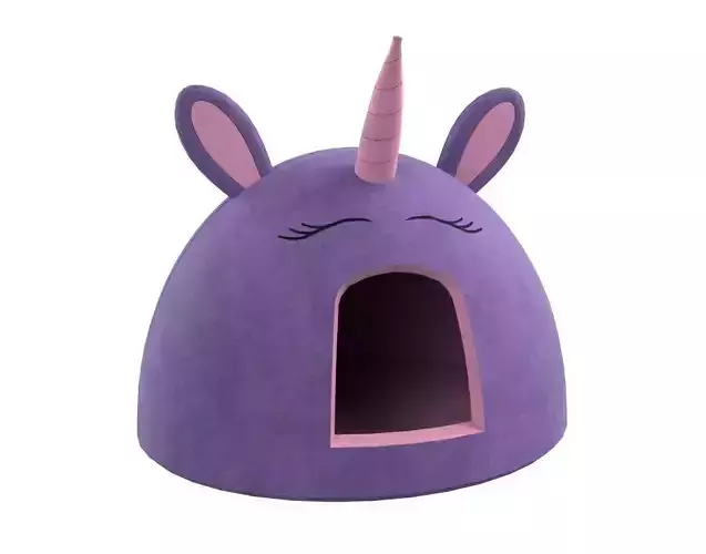 Unicorn Meow Hut Cat Hut Cat Tent Cozy Purple