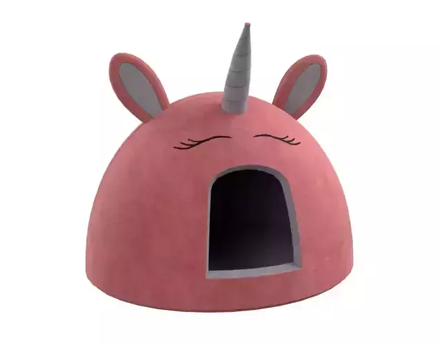 Unicorn Meow Hut Cat Hut Cat Tent Cozy Red