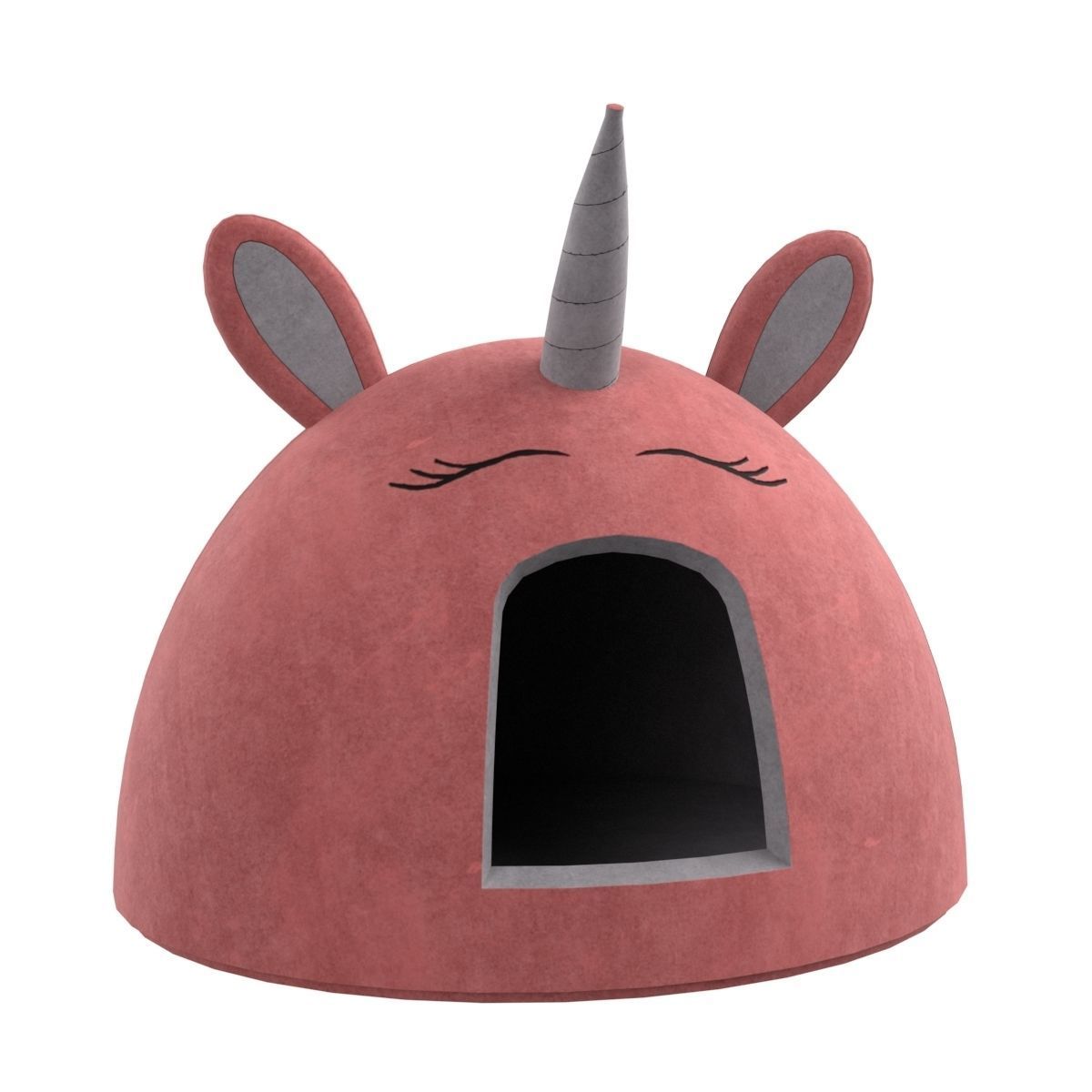 Unicorn Meow Hut Cat Hut Cat Tent Cozy Red 3D model_22
