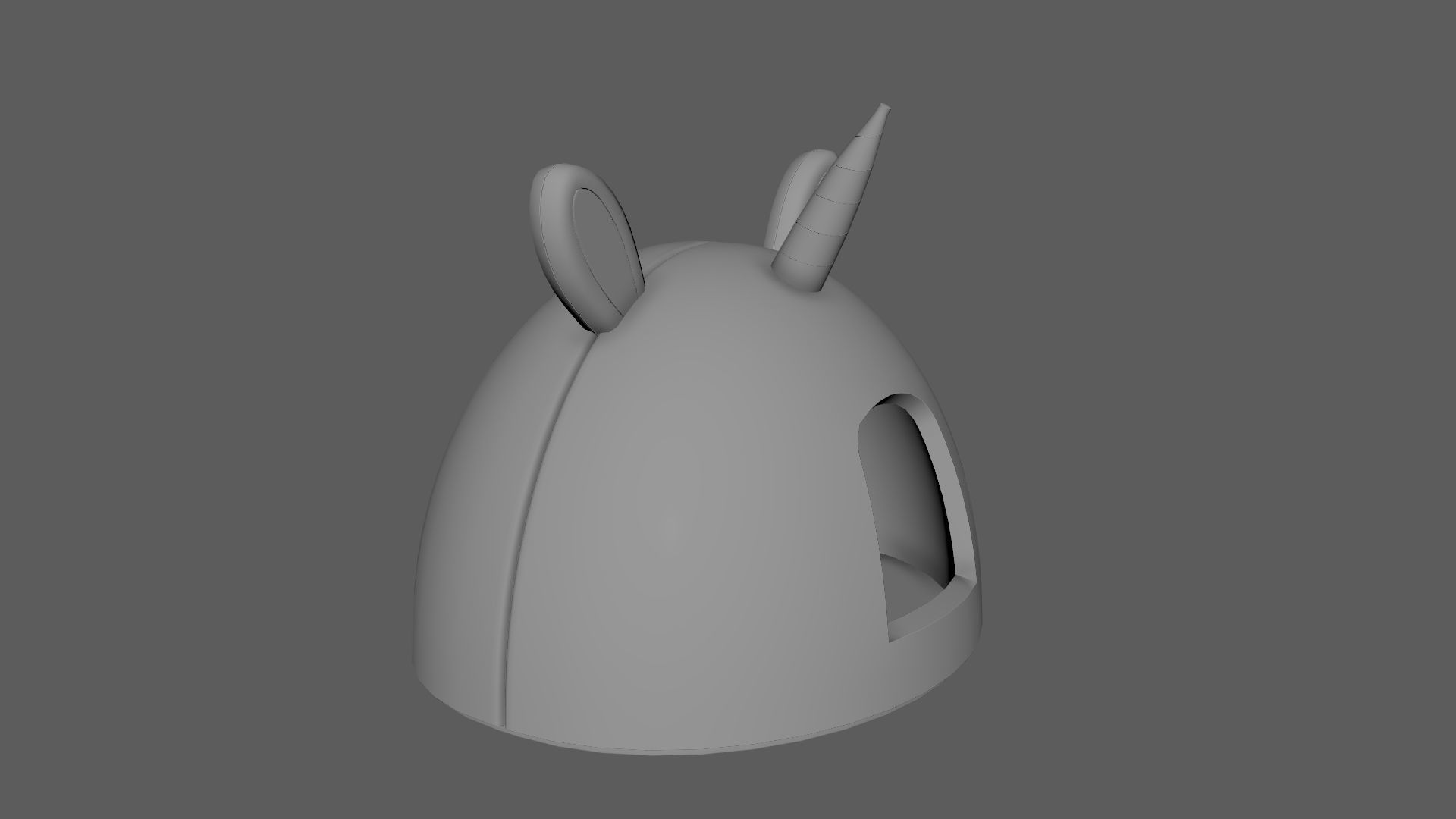 Unicorn Meow Hut Cat Hut Cat Tent Cozy Yellow 3D model_8