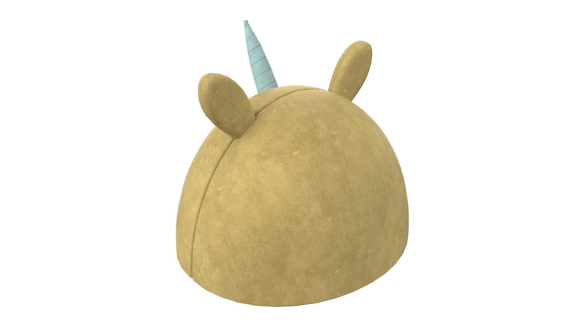 Unicorn Meow Hut Cat Hut Cat Tent Cozy Yellow 3D model_3