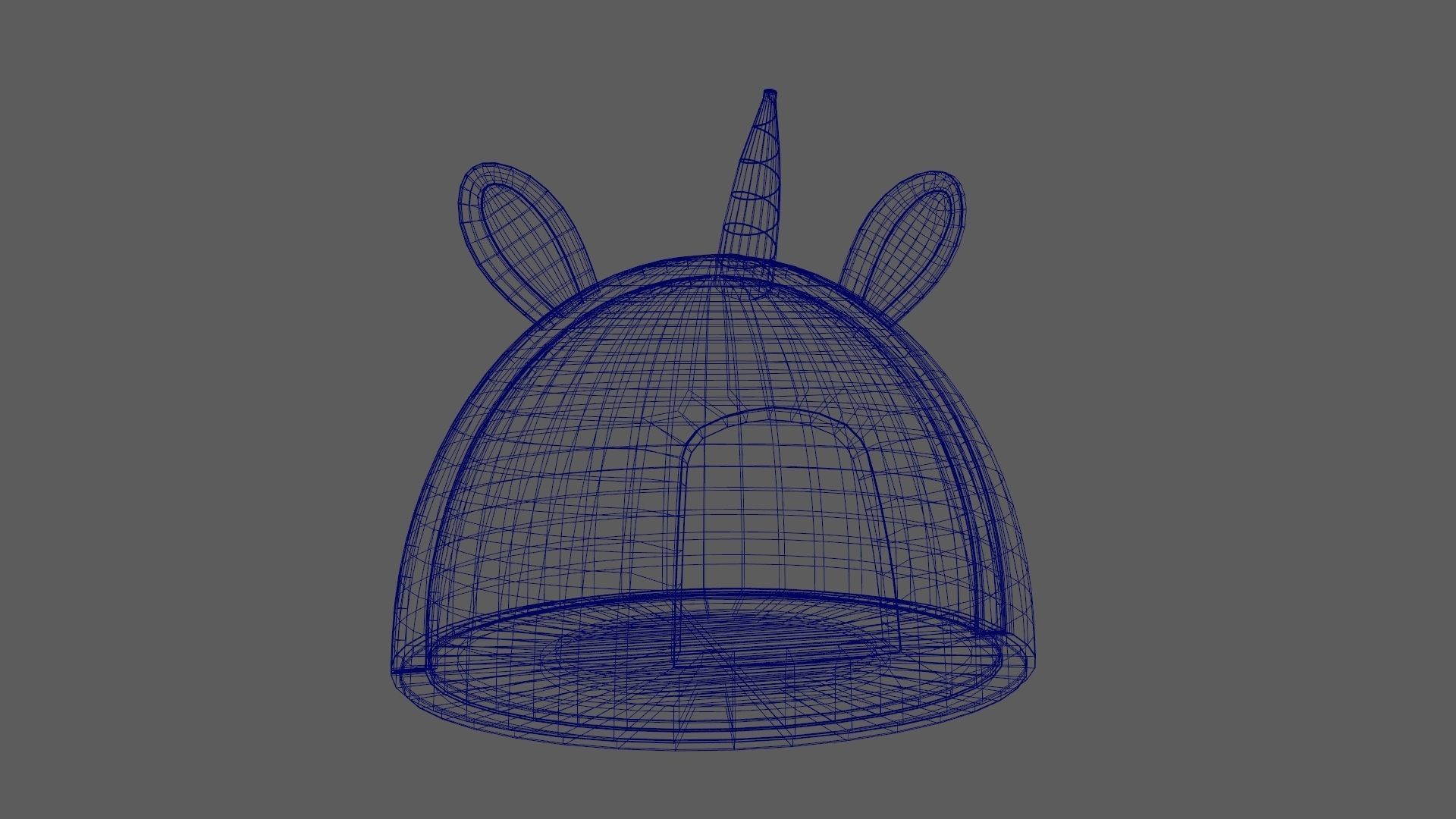 Unicorn Meow Hut Cat Hut Cat Tent Cozy Yellow 3D model_13