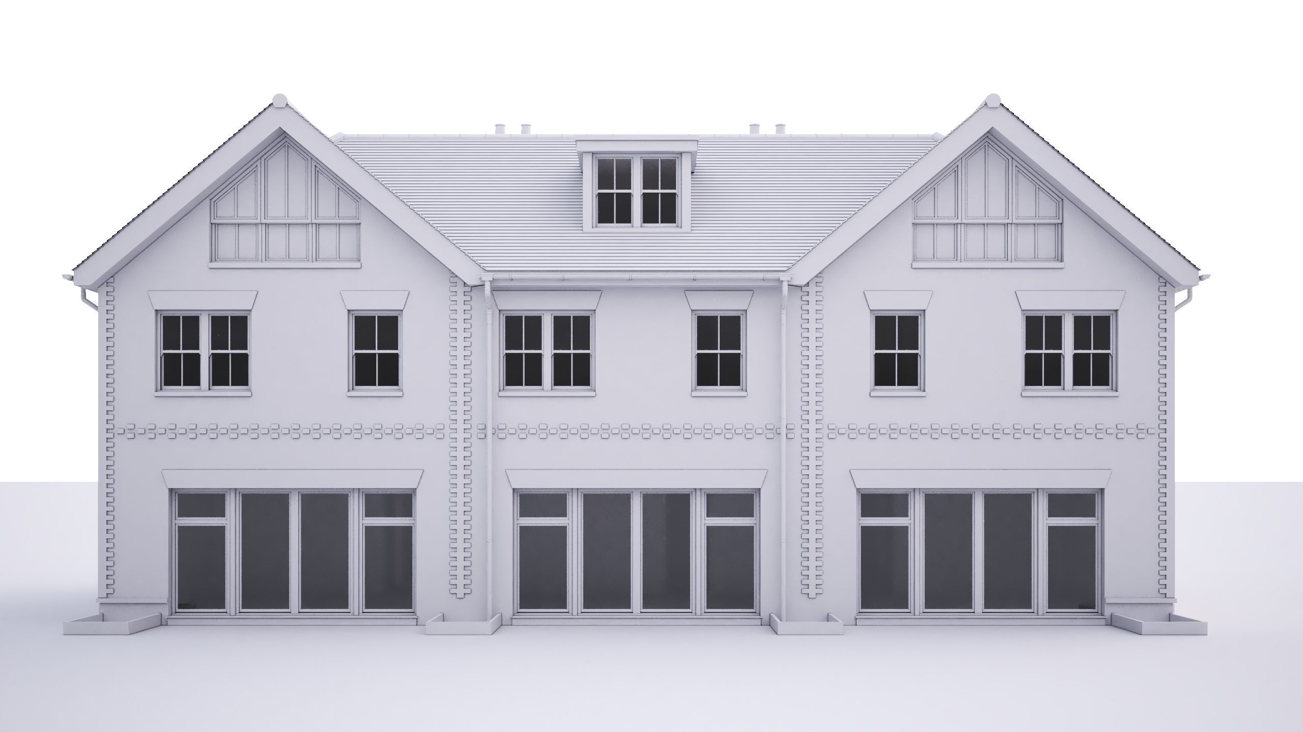 British House Cannon Court Road 3D model_2