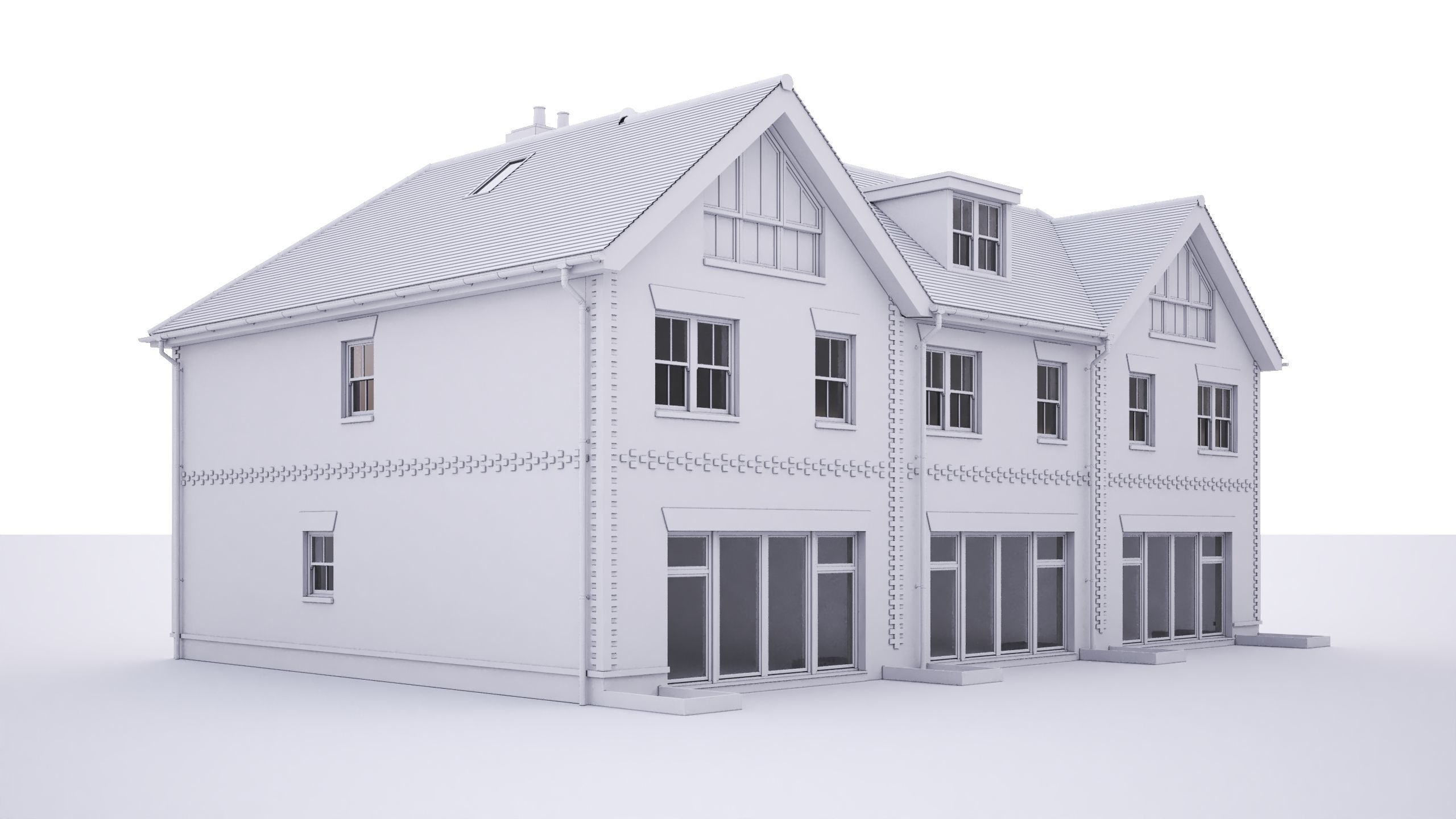 British House Cannon Court Road 3D model_1
