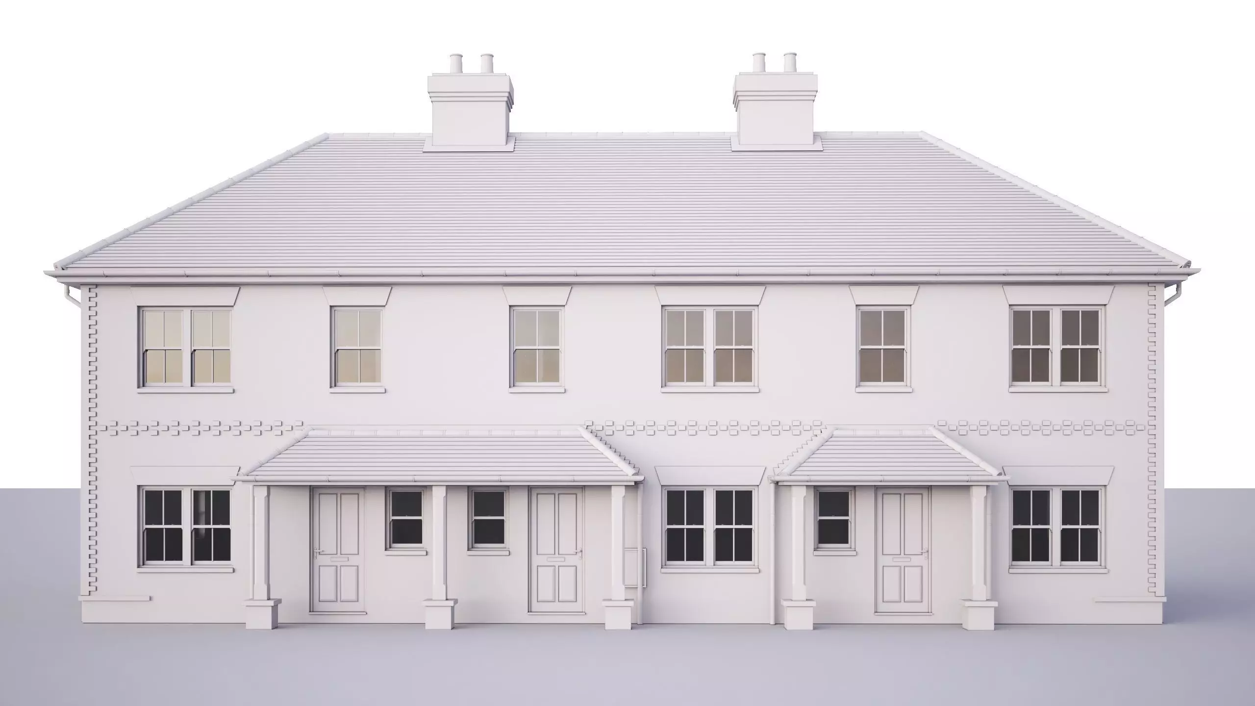 British House Cannon Court Road 3D model_0