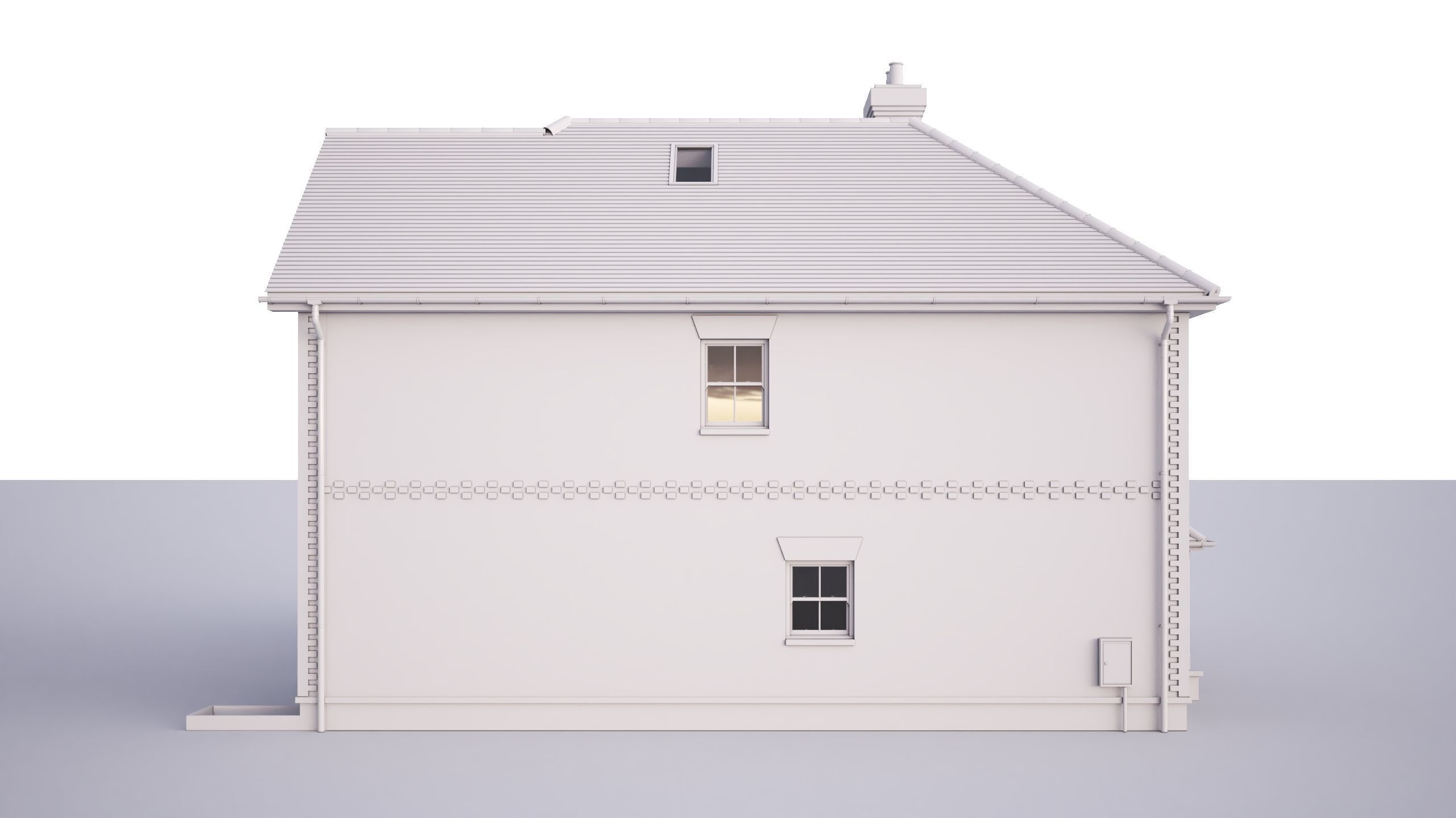 British House Cannon Court Road 3D model_4