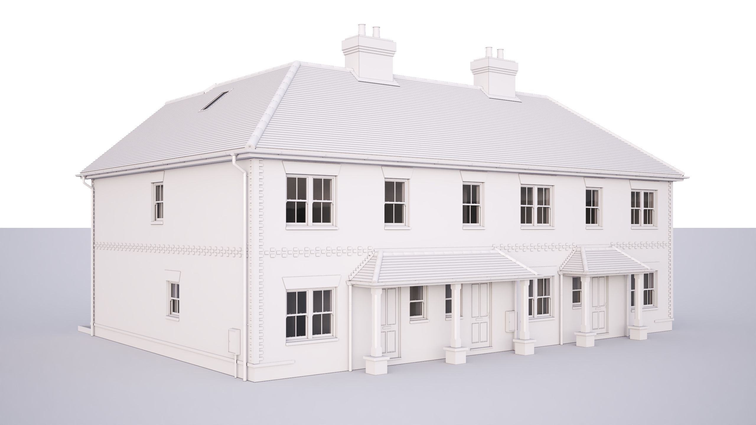 British House Cannon Court Road 3D model_3