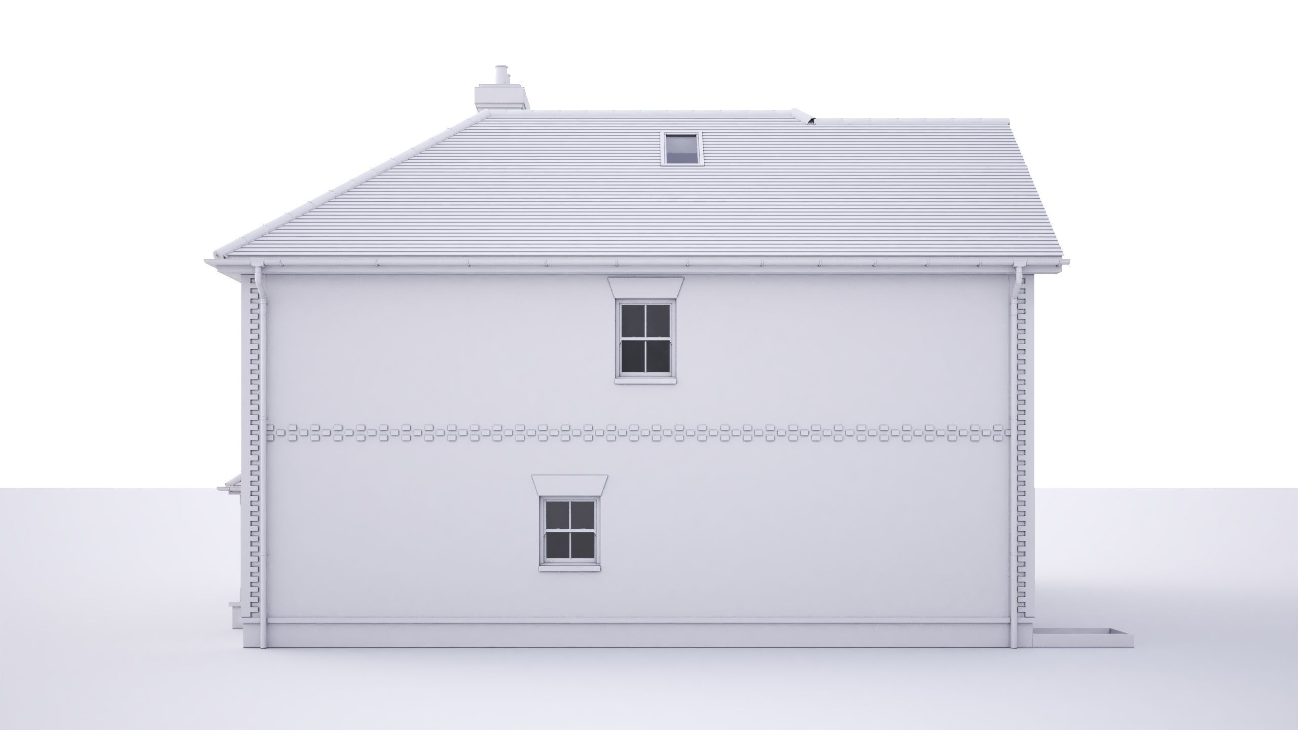British House Cannon Court Road 3D model_5